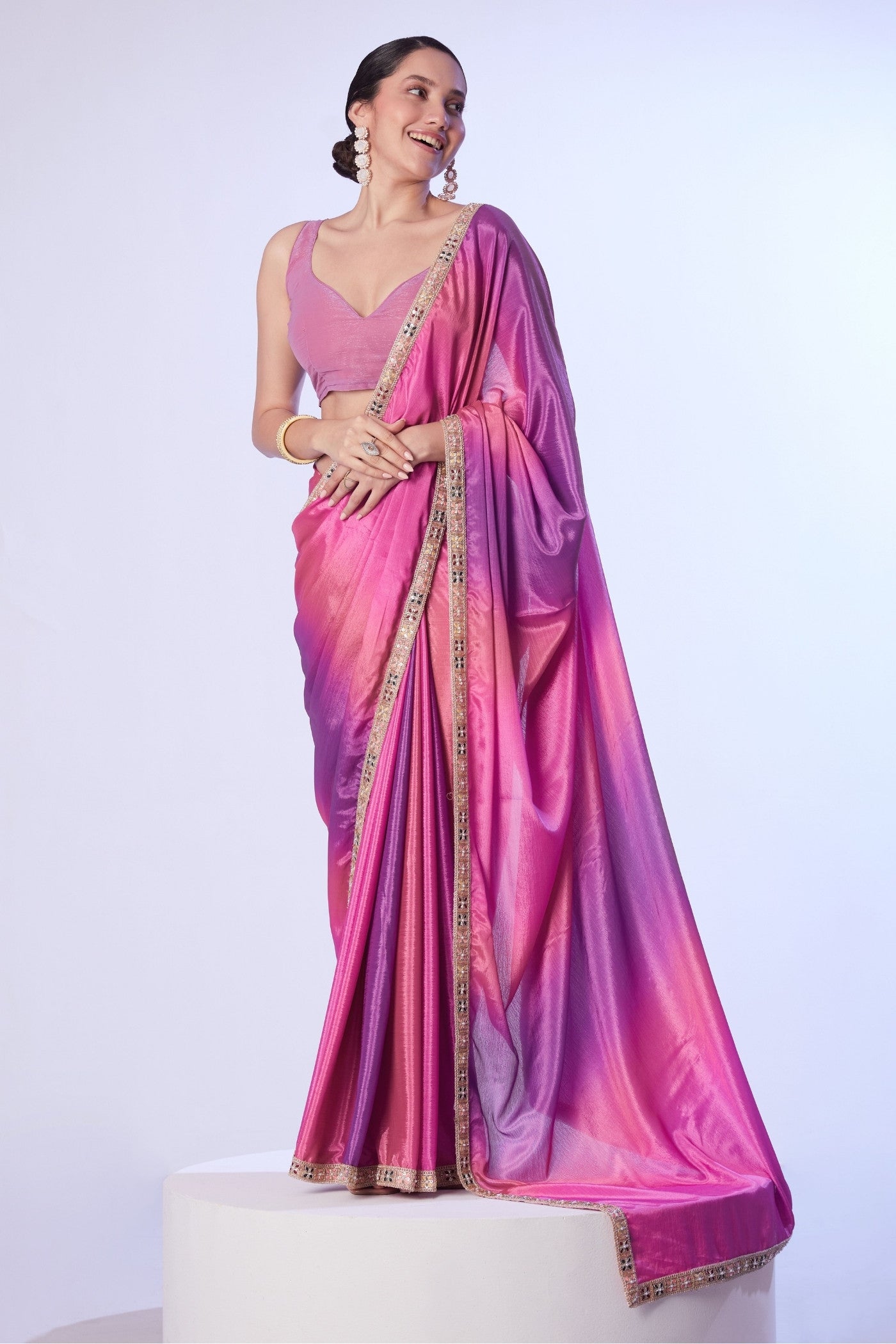 Buy MySilkLove Taffy Pink Designer Partywear Saree Online