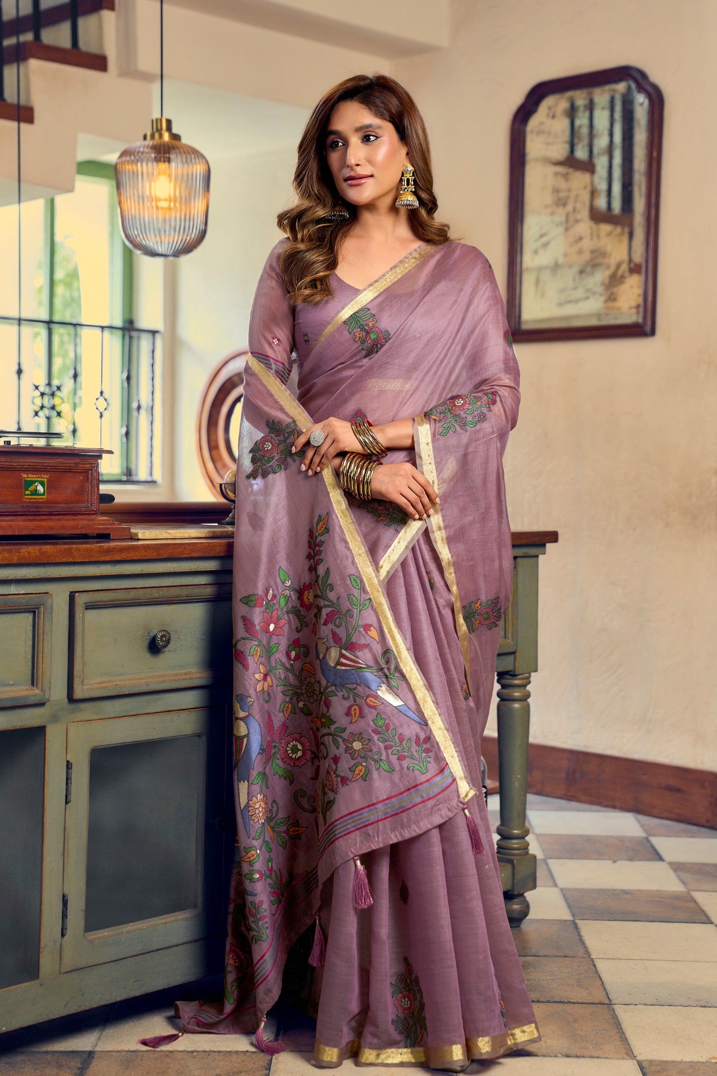 Buy MySilkLove Mauve Purple Cotton Silk Saree Online