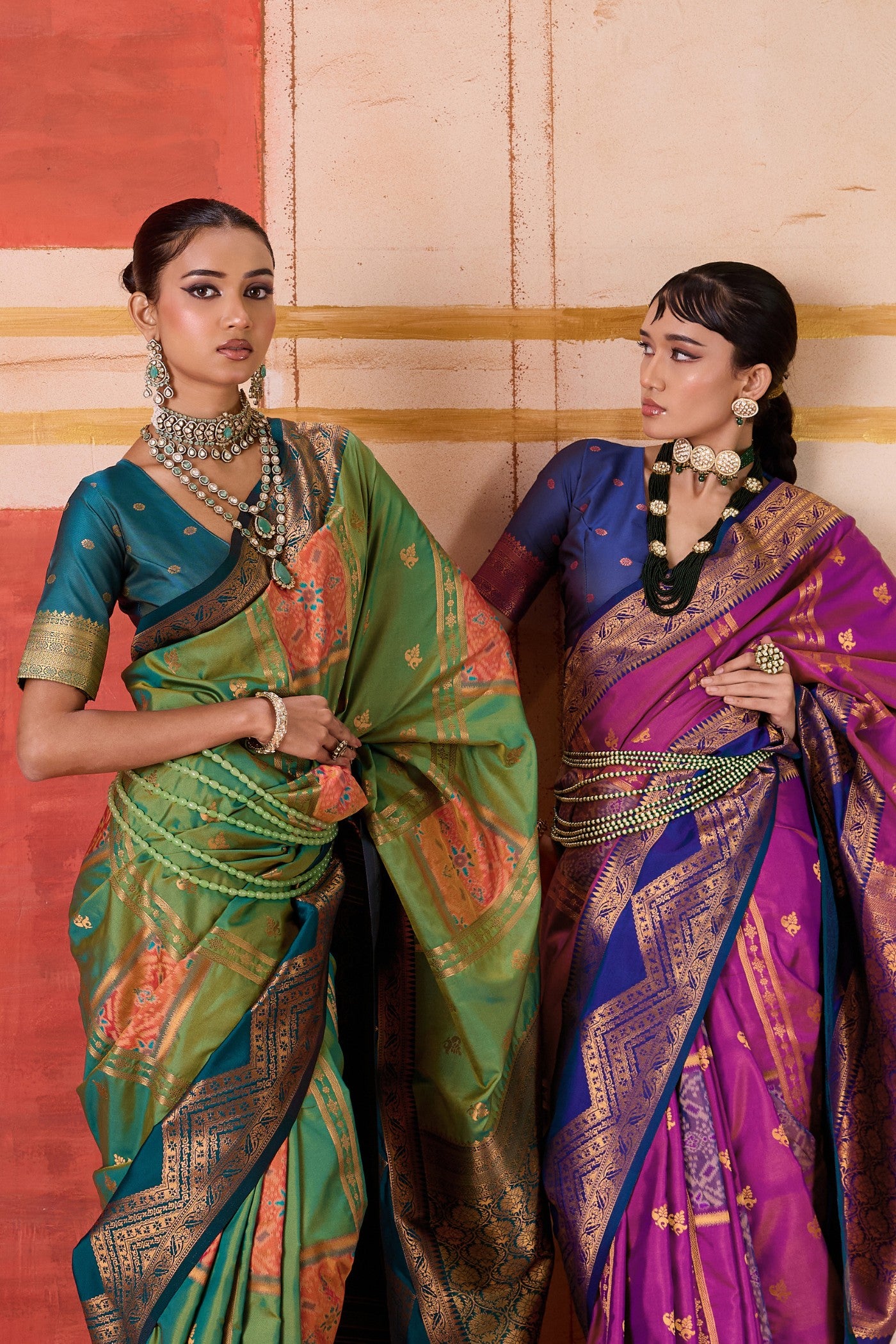 Buy MySilkLove Fuchsia Purple Banarasi Handloom Saree Online