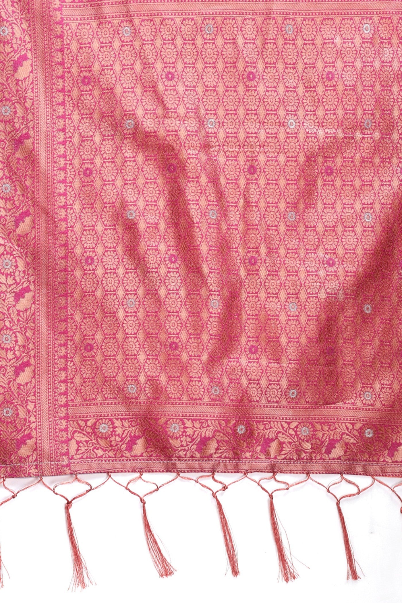Buy MySilkLove New York Pink Linen Cotton Saree Online