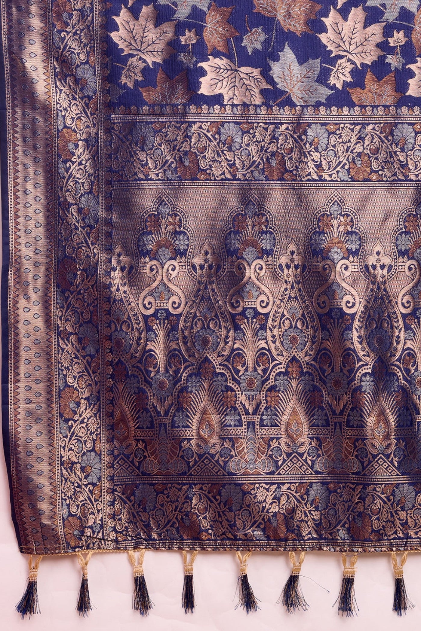 Buy MySilkLove Neon Blue Banarasi Soft Silk Saree Online
