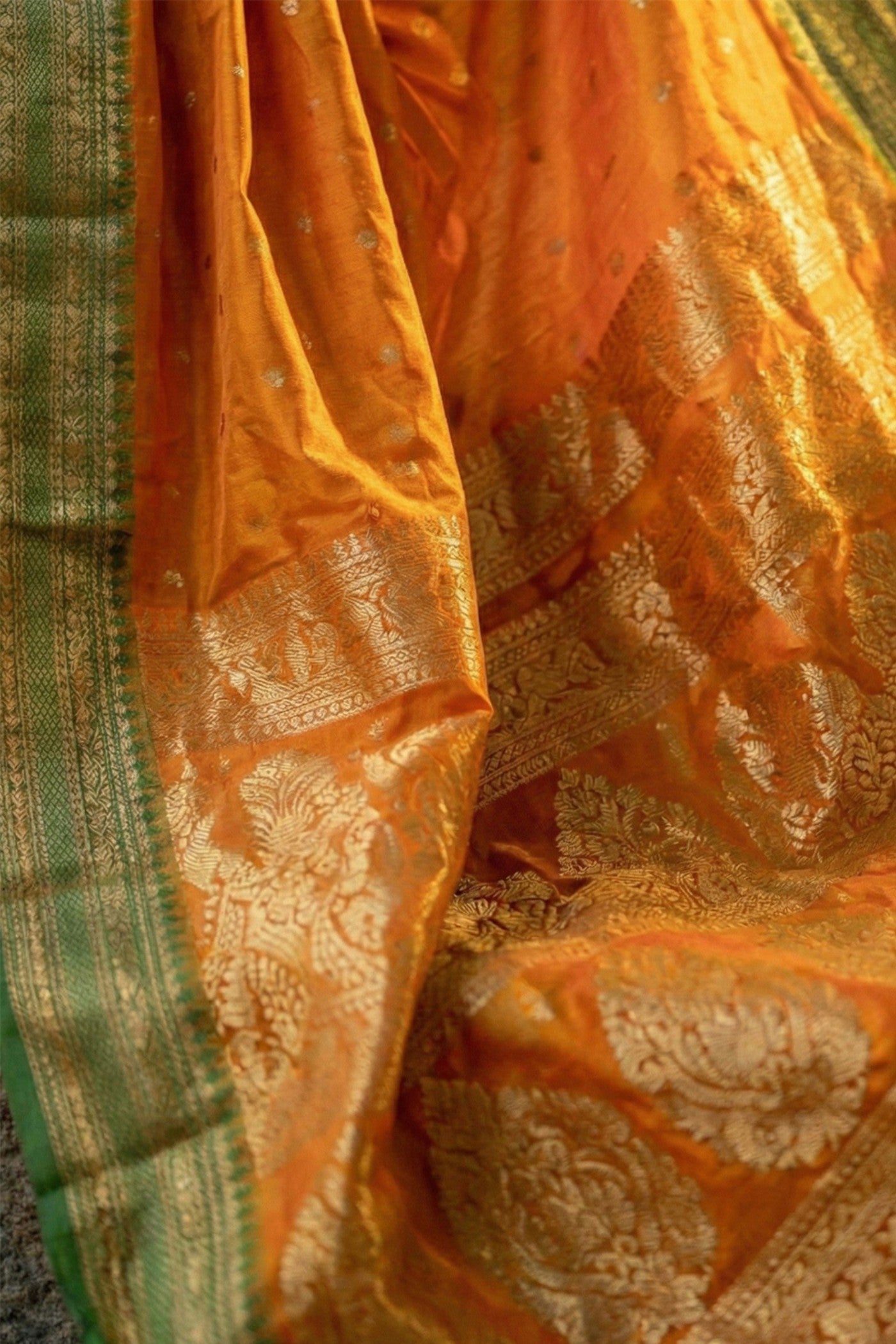 Buy MySilkLove Sunbeam Yellow Banarasi Woven Soft Silk Saree Online