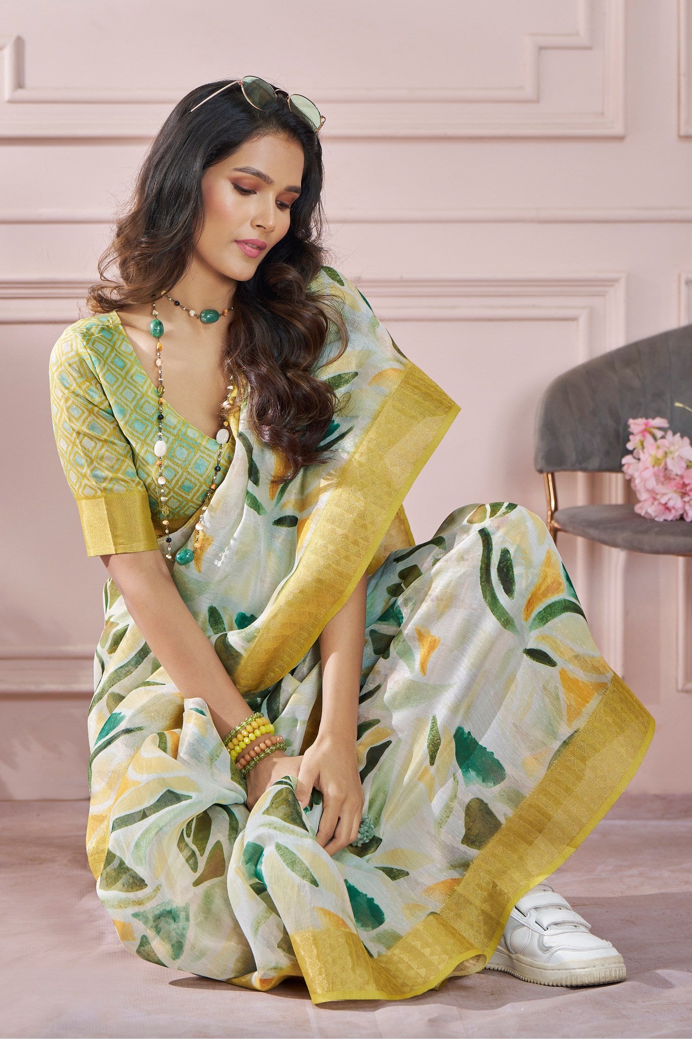 Buy MySilkLove Sun Yellow Banarasi Silk saree Online