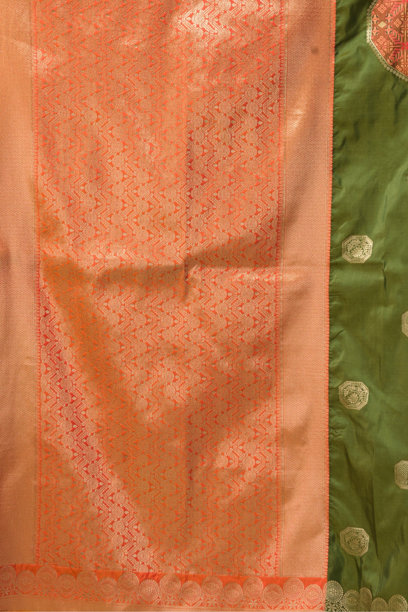 Buy MySilkLove Apple Green Woven Banarasi Soft Silk Saree Online