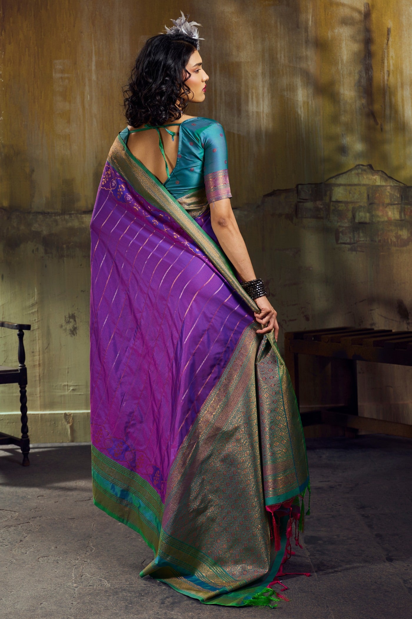Buy MySilkLove Amethyst Purple Pochampally Handloom Saree Online
