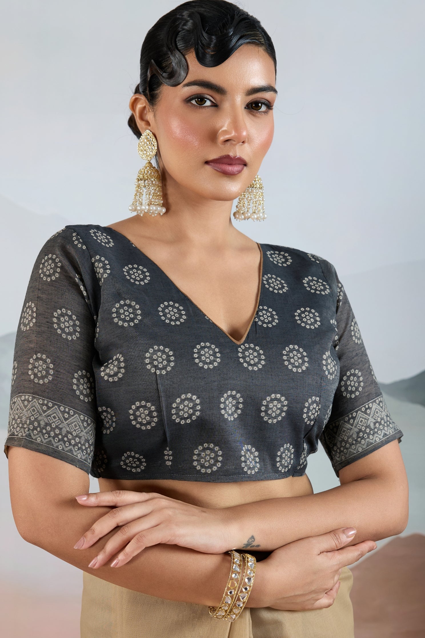 Buy MySilkLove Linen Cream Handloom Cotton Saree Online