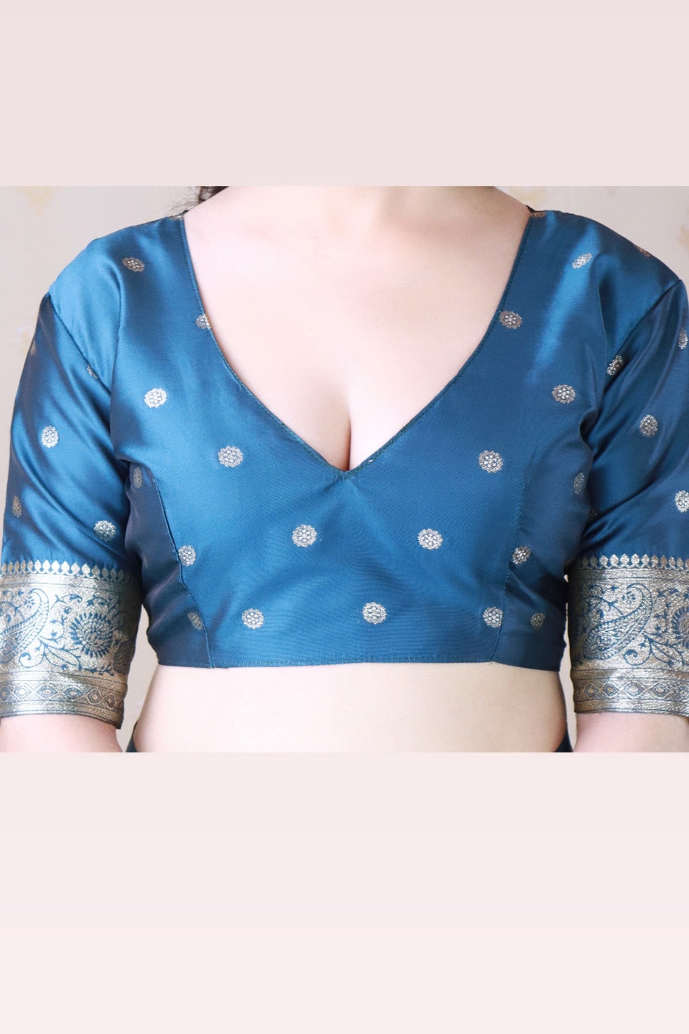 Buy MySilkLove Water Dark Blue Banarasi Handloom Saree Online