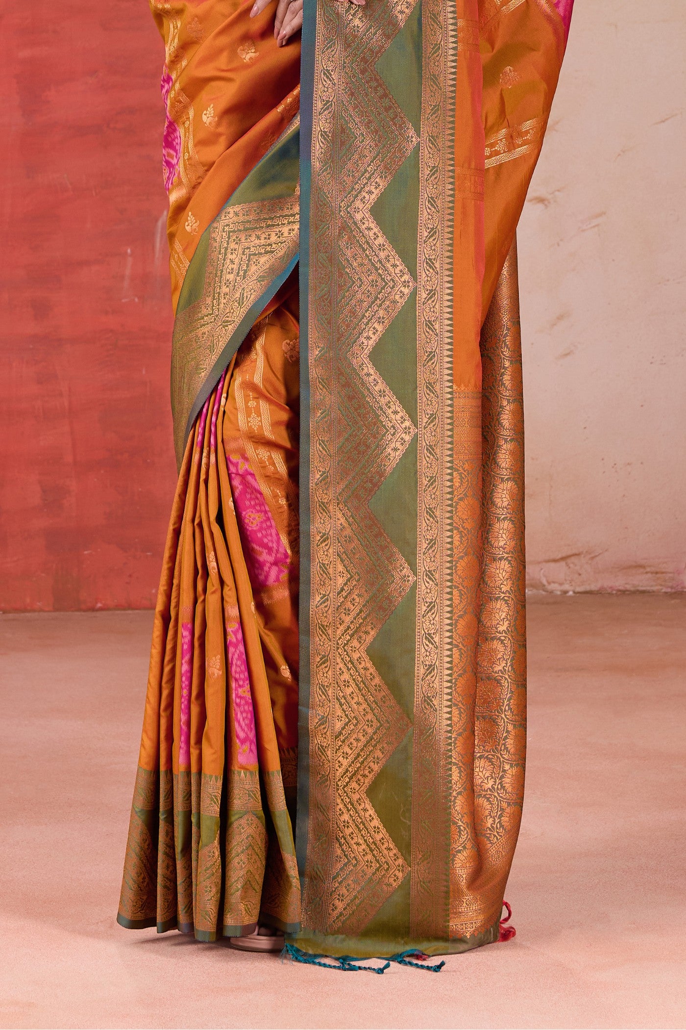 Buy MySilkLove Butterscotch Orange Banarasi Handloom Saree Online
