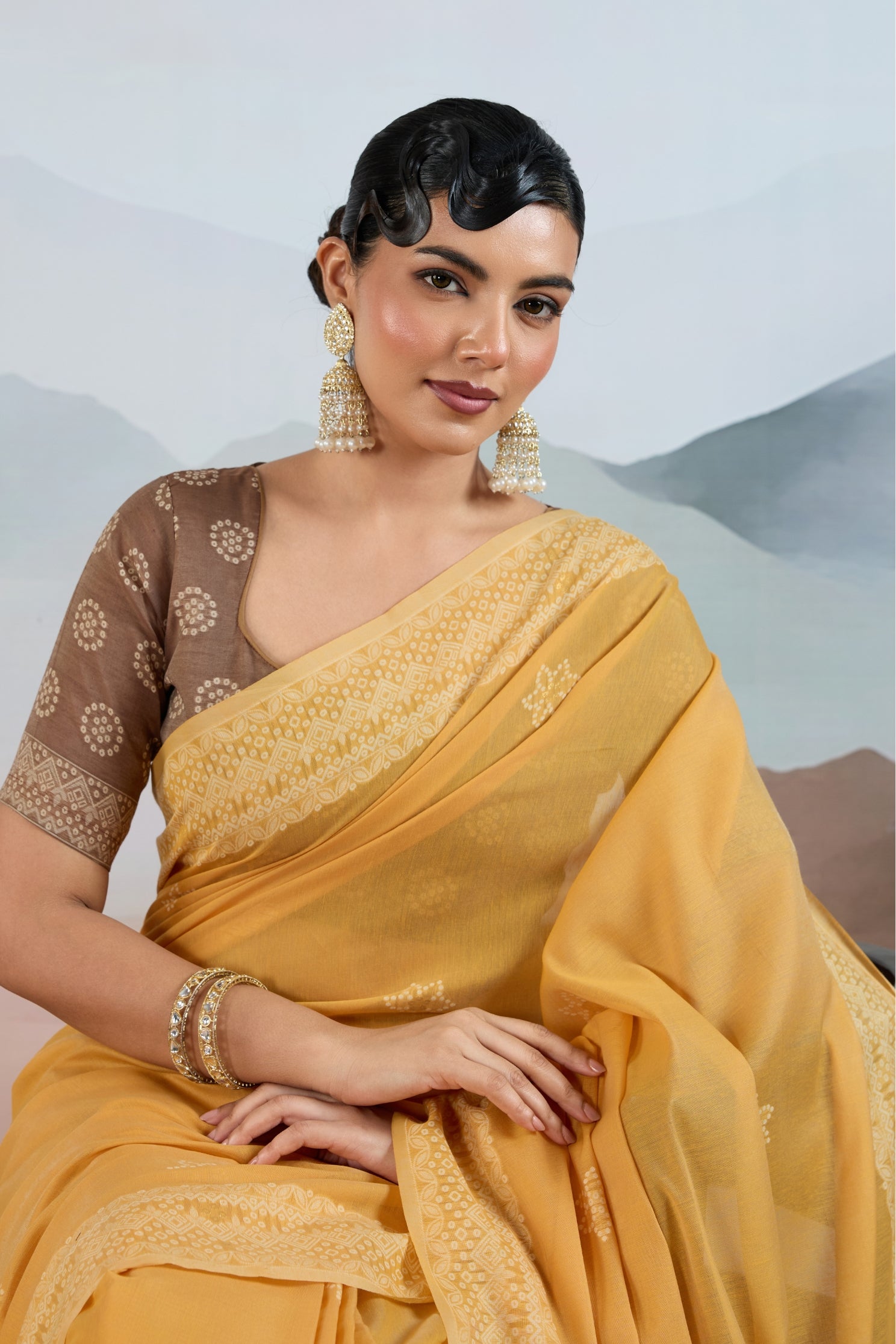 MySilkLove Corn Yellow Handloom Cotton Saree