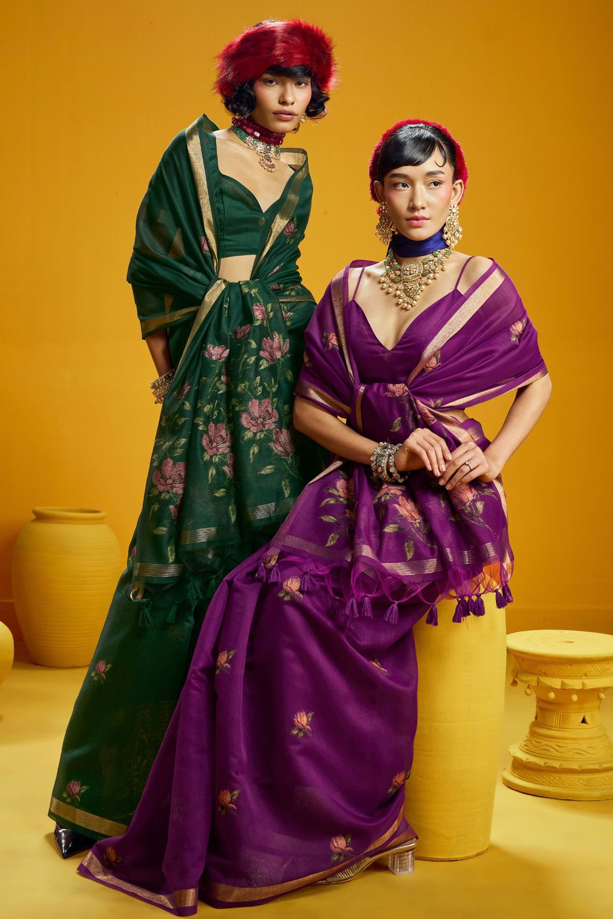 Buy MySilkLove Sage Green Handloom Muga Cotton Saree Online