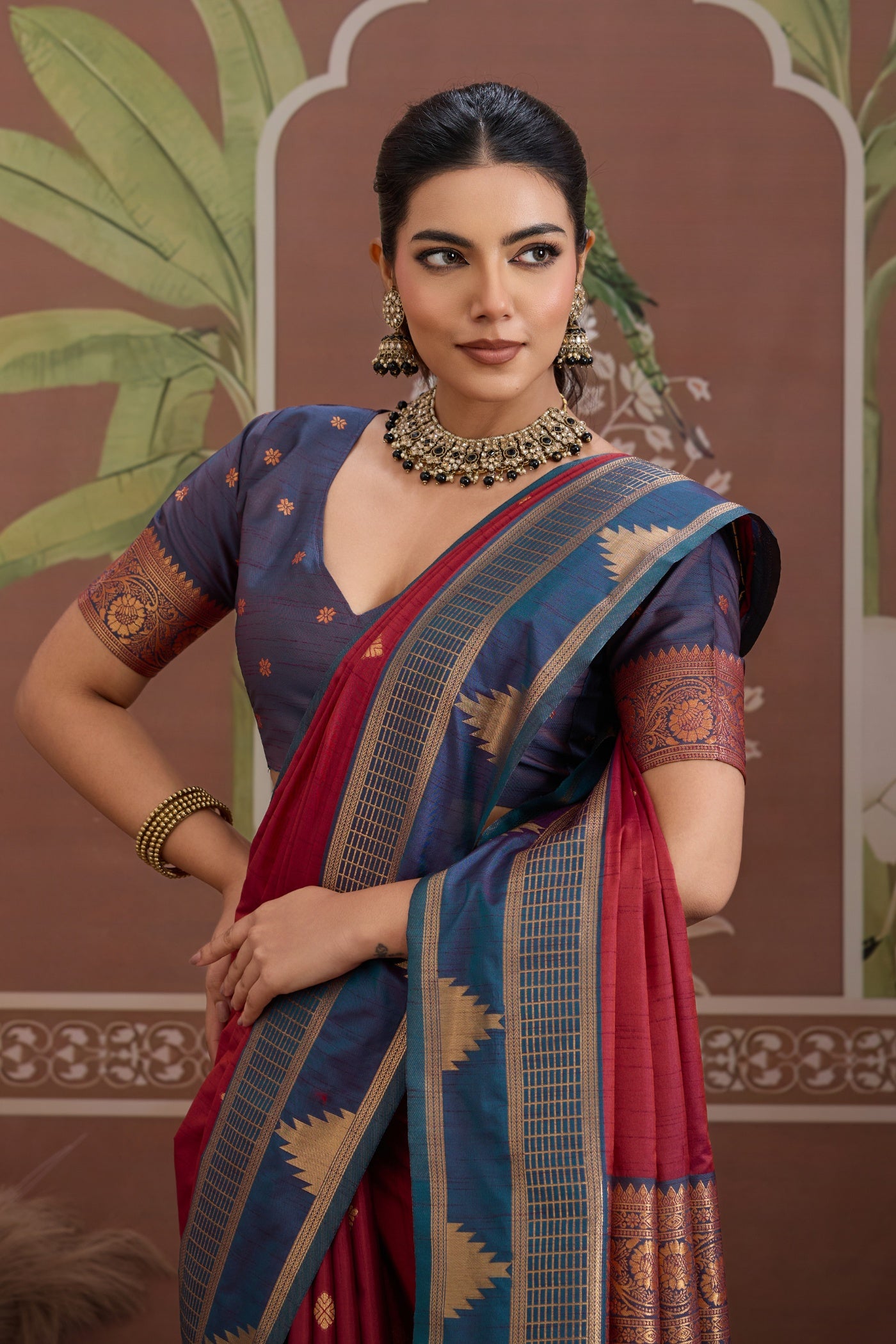 MySilkLove Sangria Maroon Handloom Tussar Silk Saree