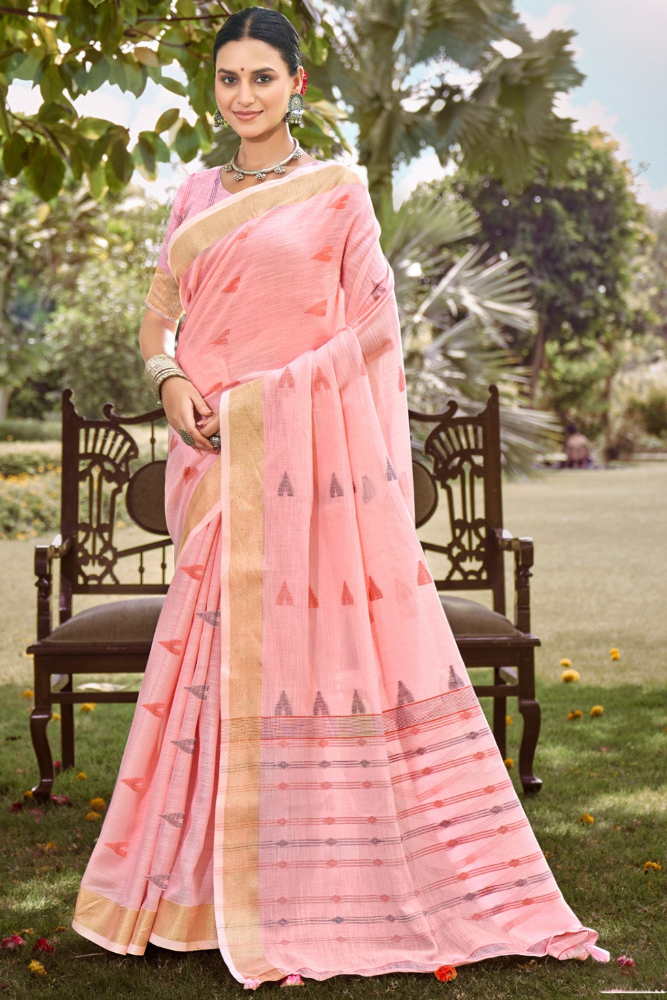 Buy MySilkLove Blossom Pink Cotton Silk Saree Online