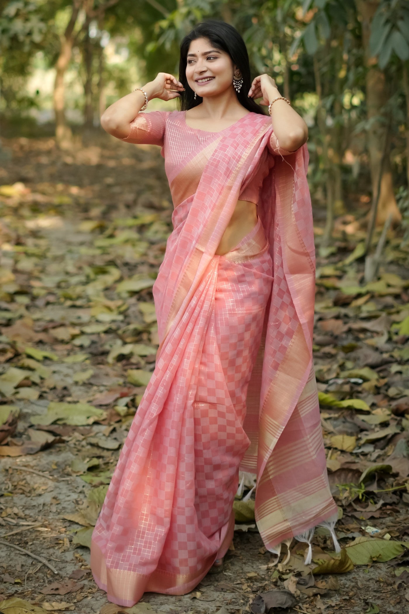 Buy MySilkLove Faded Pink Banarasi Raw Silk Saree Online