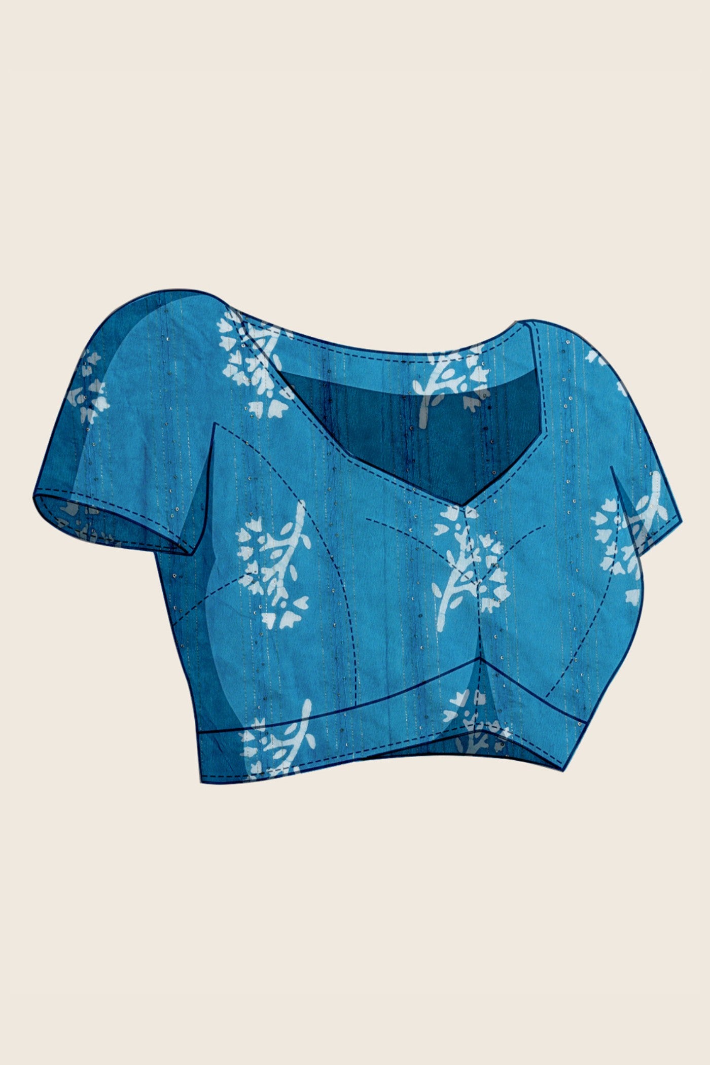 Buy MySilkLove Twin Blue Woven Cotton Silk Saree Online