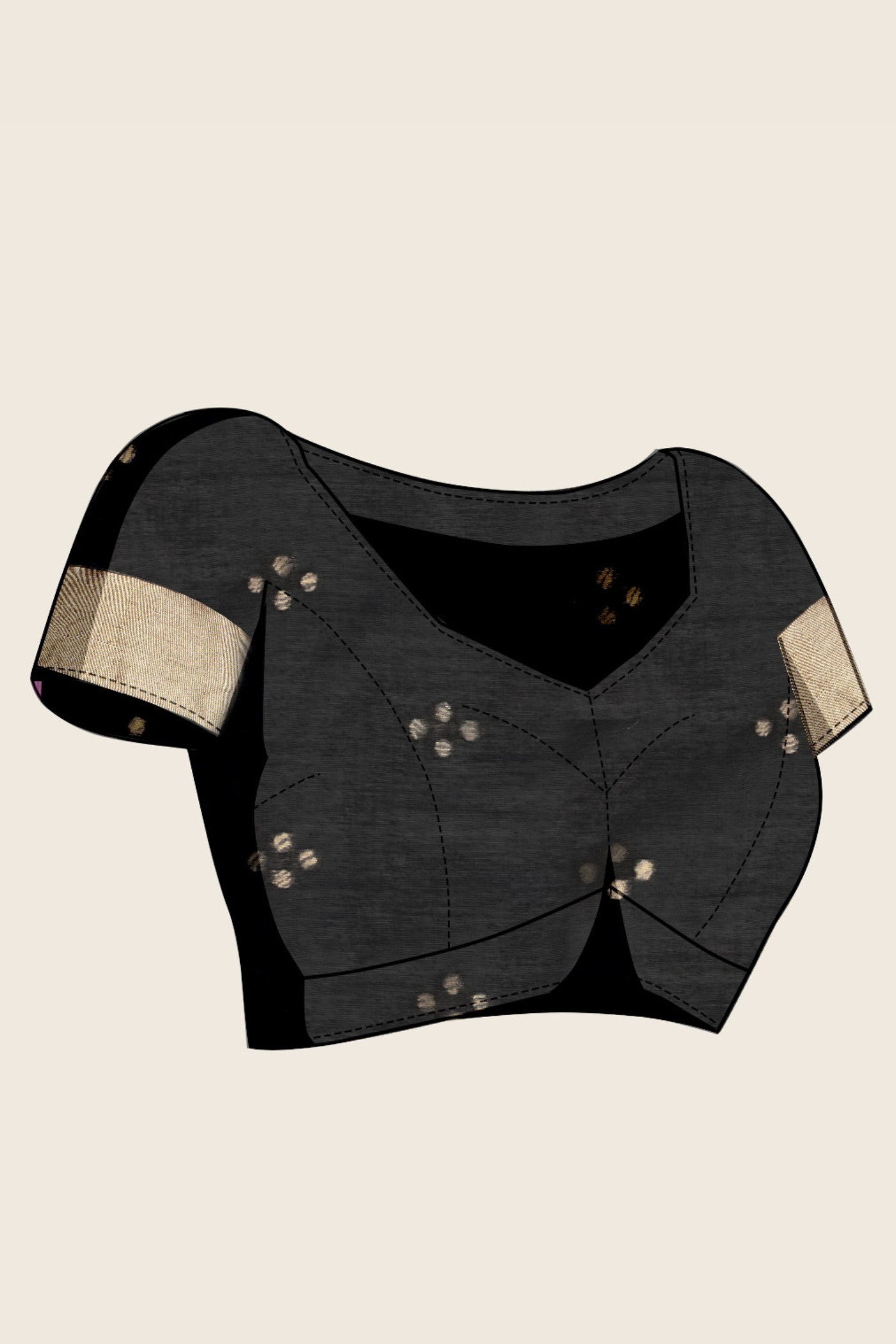 Buy MySilkLove Volcanic Black and Green Handloom Cotton Saree Online