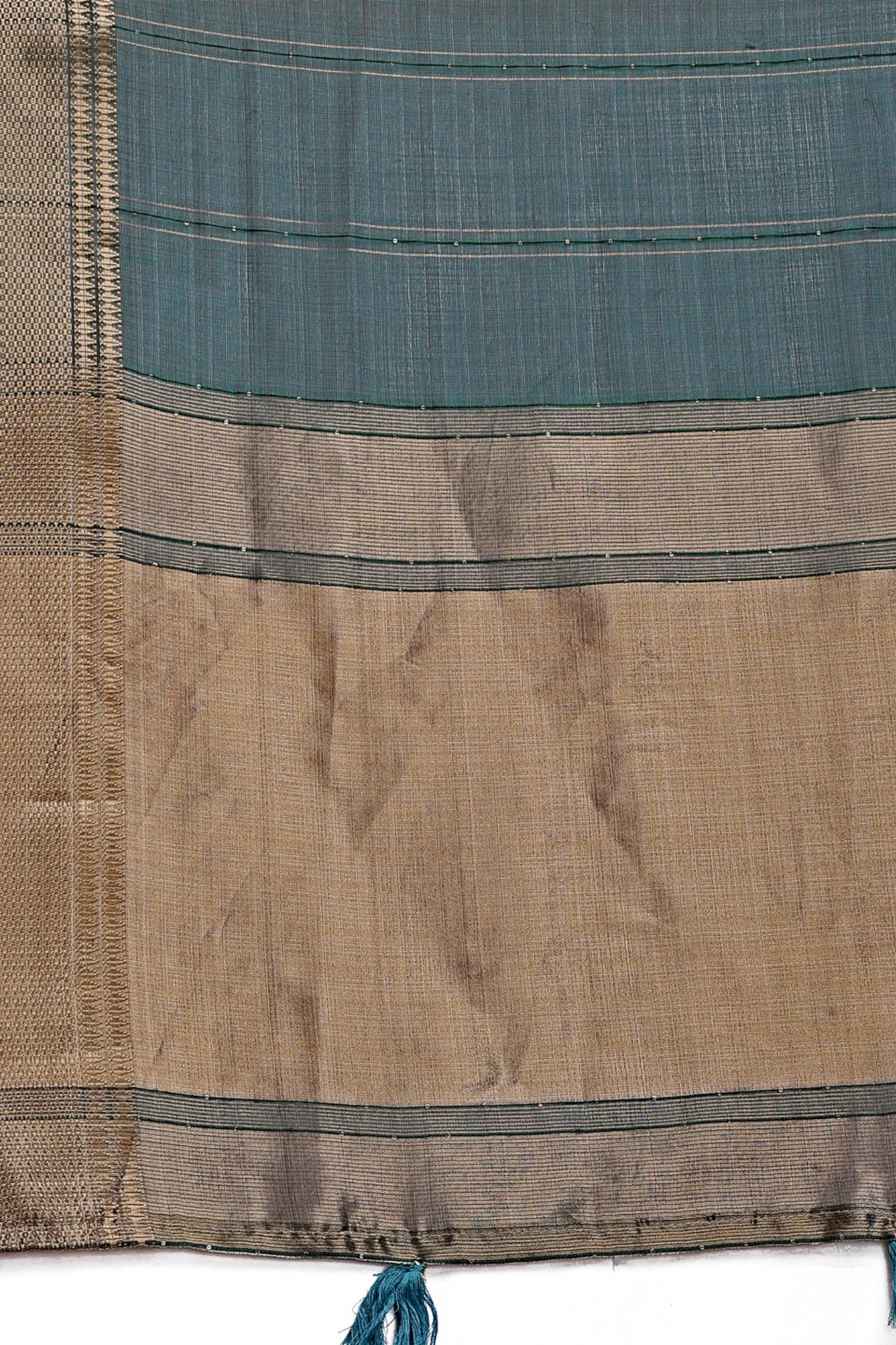 Buy MySilkLove Sea Green Woven Organza Saree Online