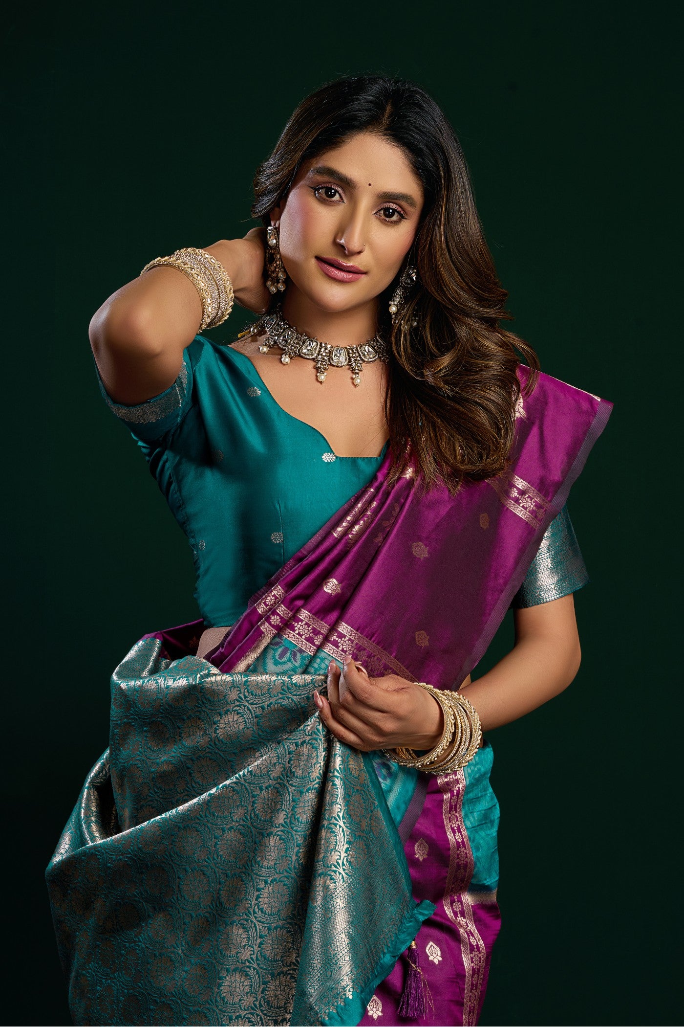 MySilkLove Majesty Purple Banarasi Handloom Soft Silk Saree
