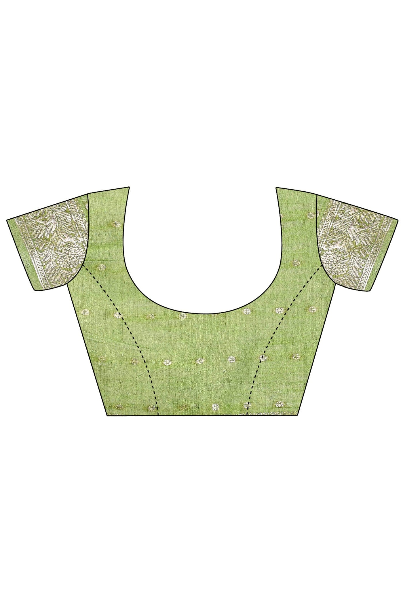 Buy MySilkLove Frog Green Linen Cotton Saree Online