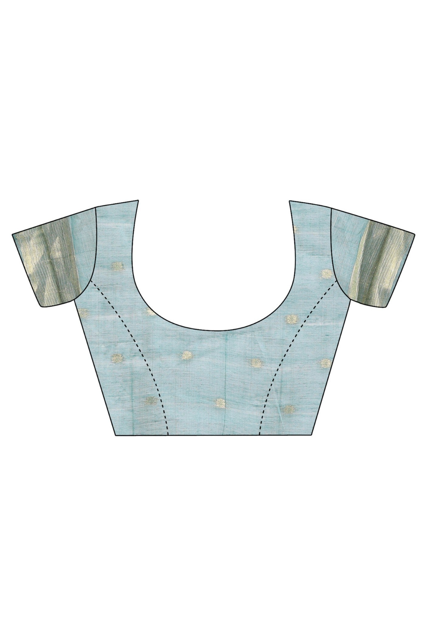 Buy MySilkLove Arctic Blue Linen Cotton Saree Online
