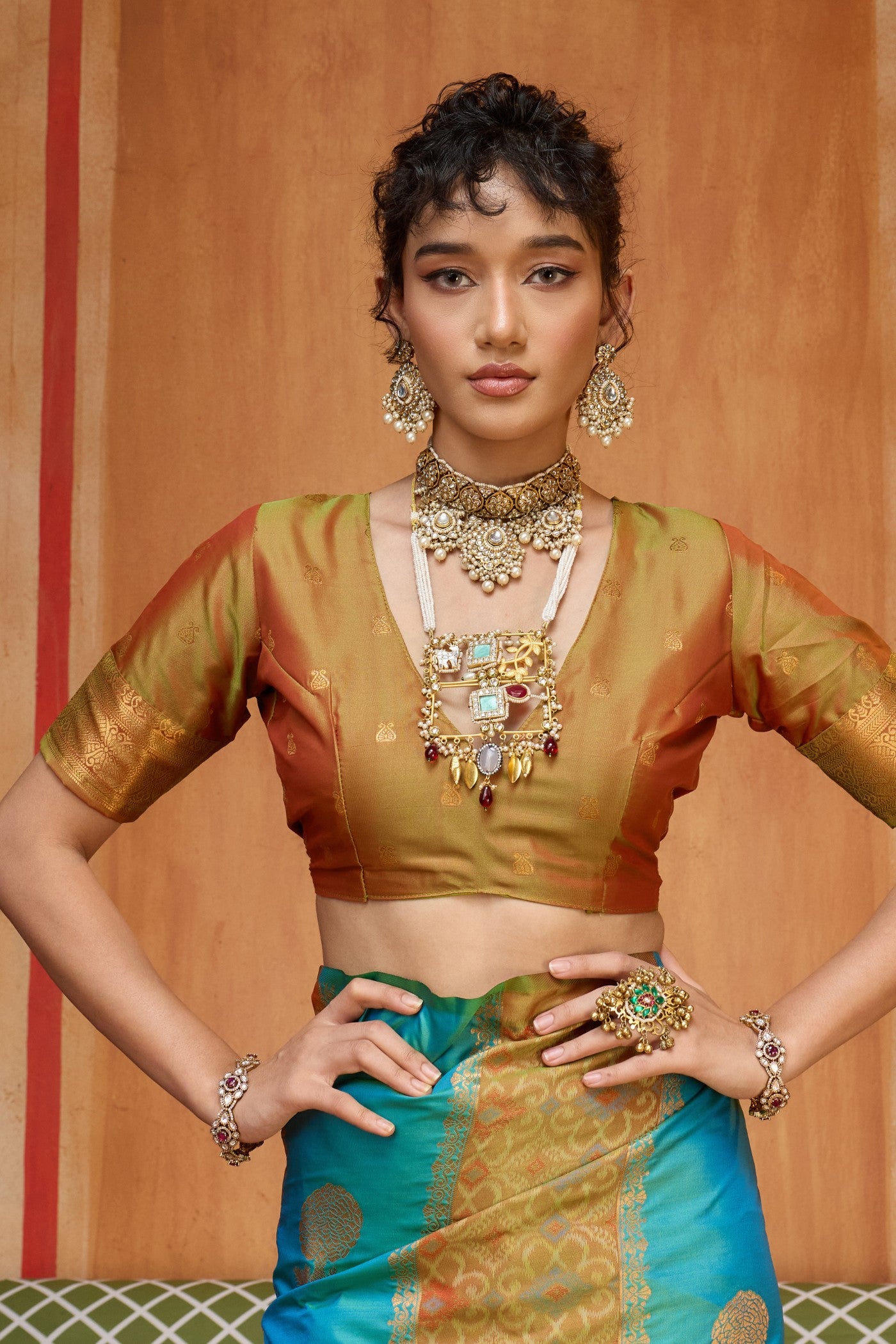 Buy MySilkLove Bluebonnet Banarasi Handloom Patola Saree Online