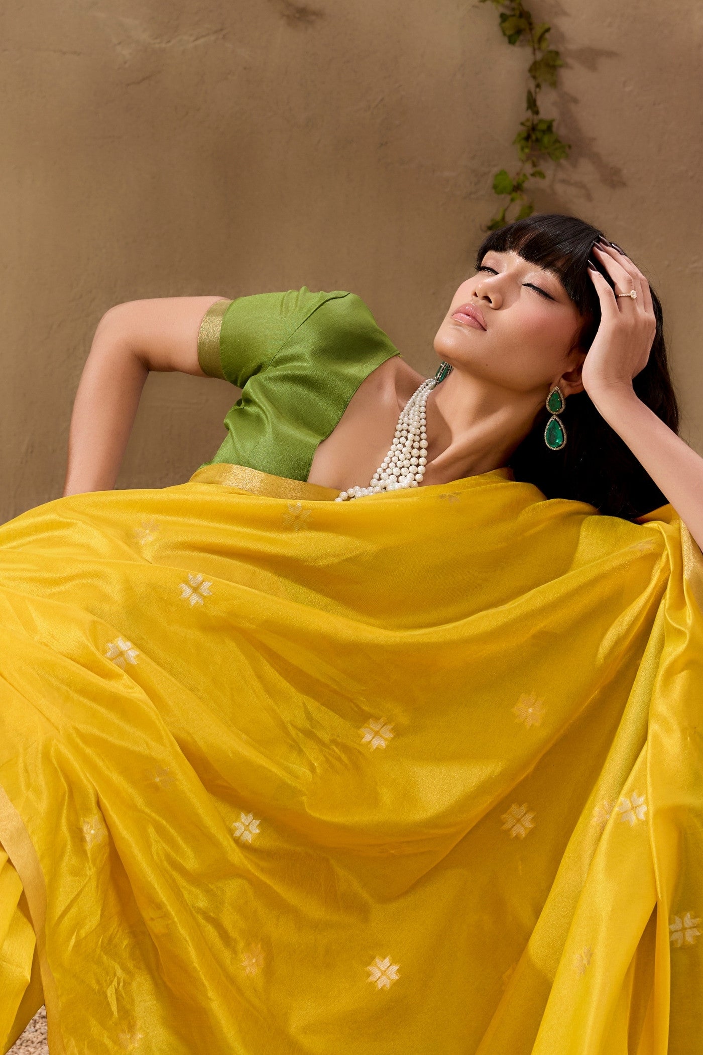 Buy MySilkLove Sunray Yellow Tussar Handloom Silk Saree Online