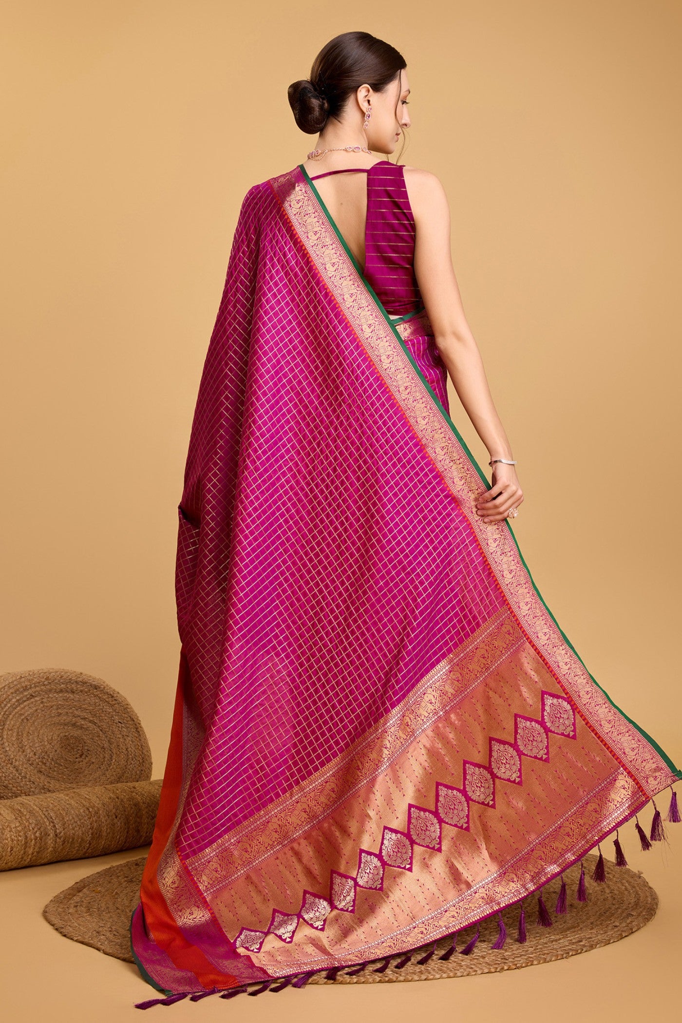 Buy MySilkLove Veronica Purple Zari Woven Banarasi Saree Online