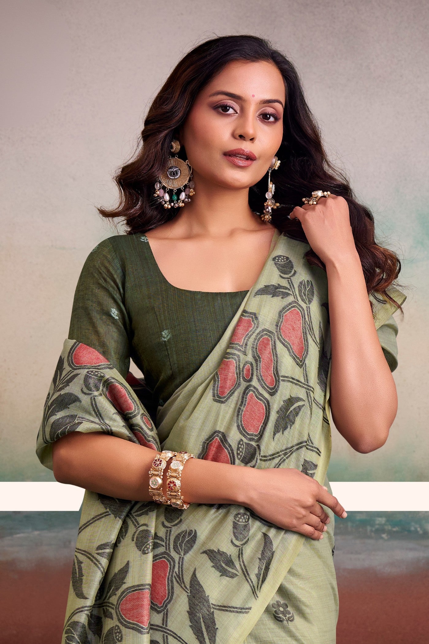 Buy MySilkLove Hunter Green Handloom Modal Silk Saree Online