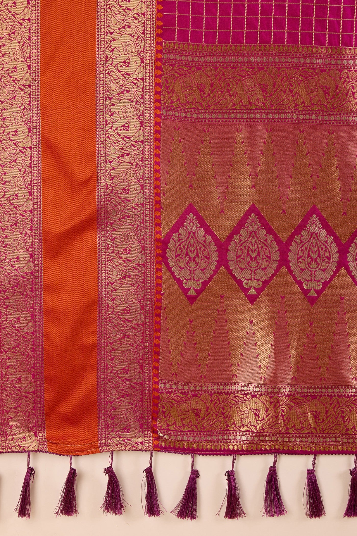 Buy MySilkLove Veronica Purple Zari Woven Banarasi Saree Online