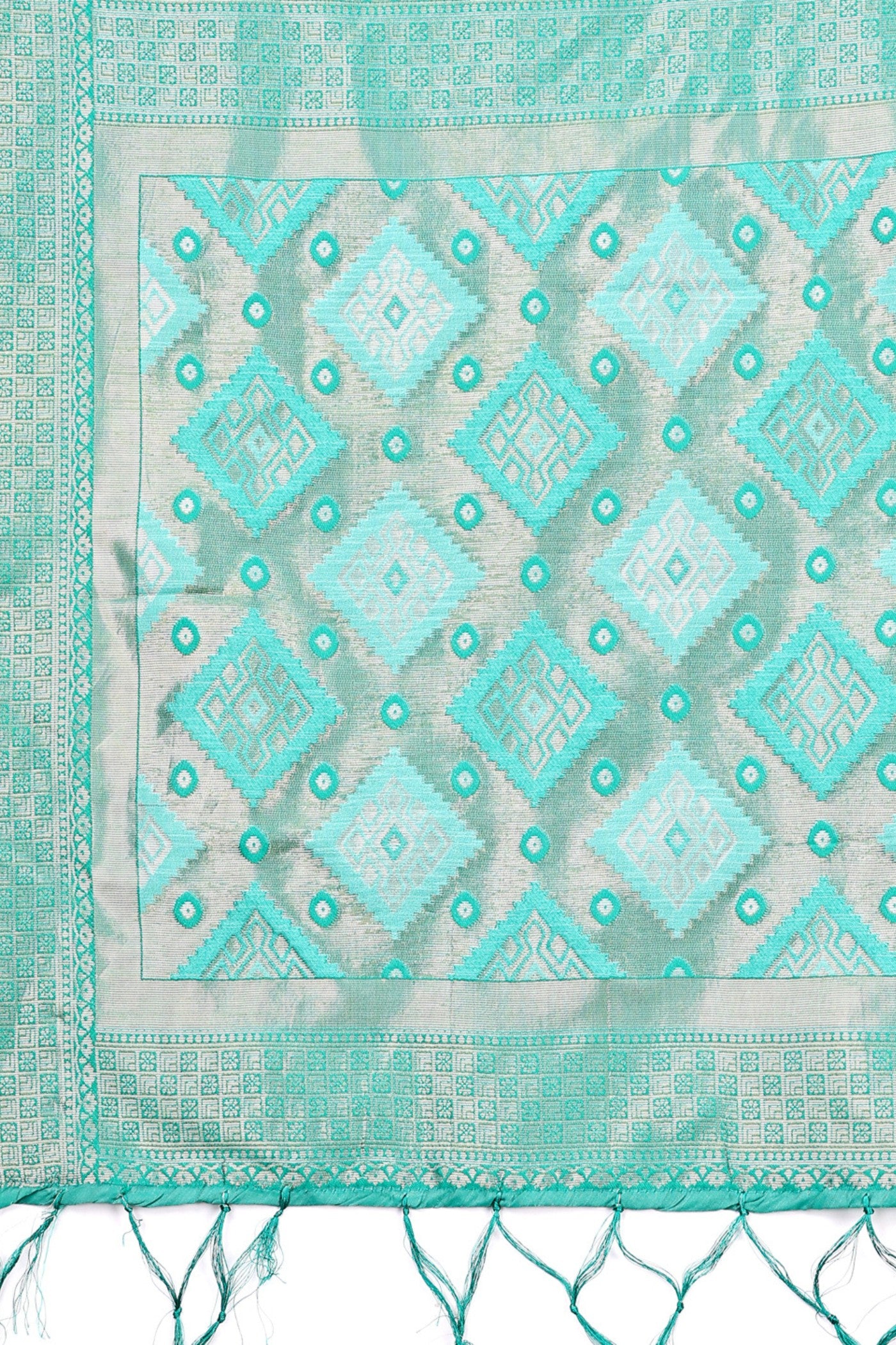 Buy MySilkLove Iris Light Blue Woven Linen Cotton Saree Online