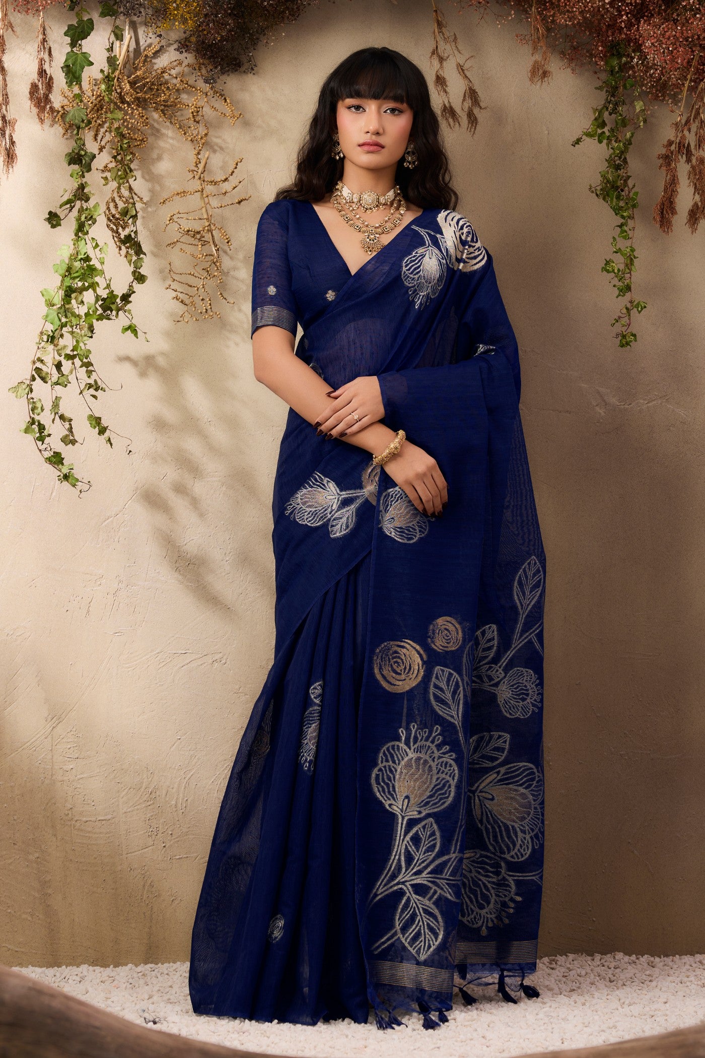 Buy MySilkLove Carolina Blue Munga Handloom Cotton Saree Online