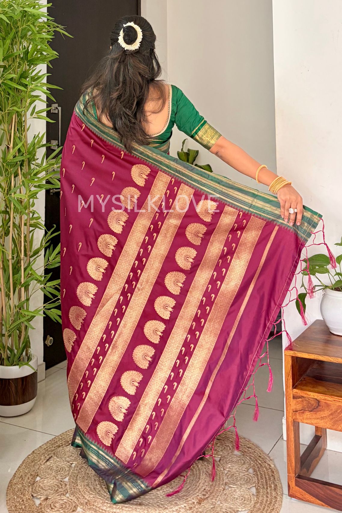 MySilkLove Preiwinkle Purple Banarasi Woven Soft Silk Saree