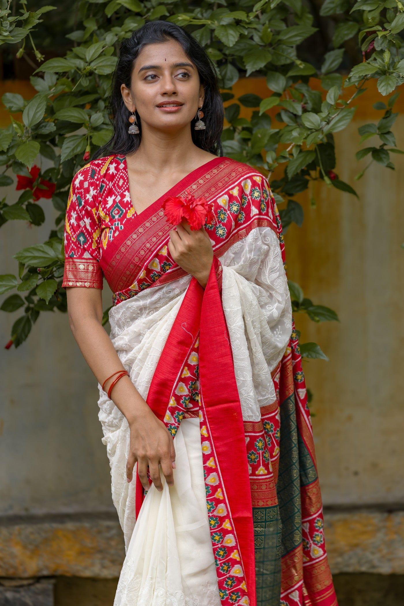 Discount Amazing Yellow Chikankari Lucknowi Silk Saree | Stylebypanaash