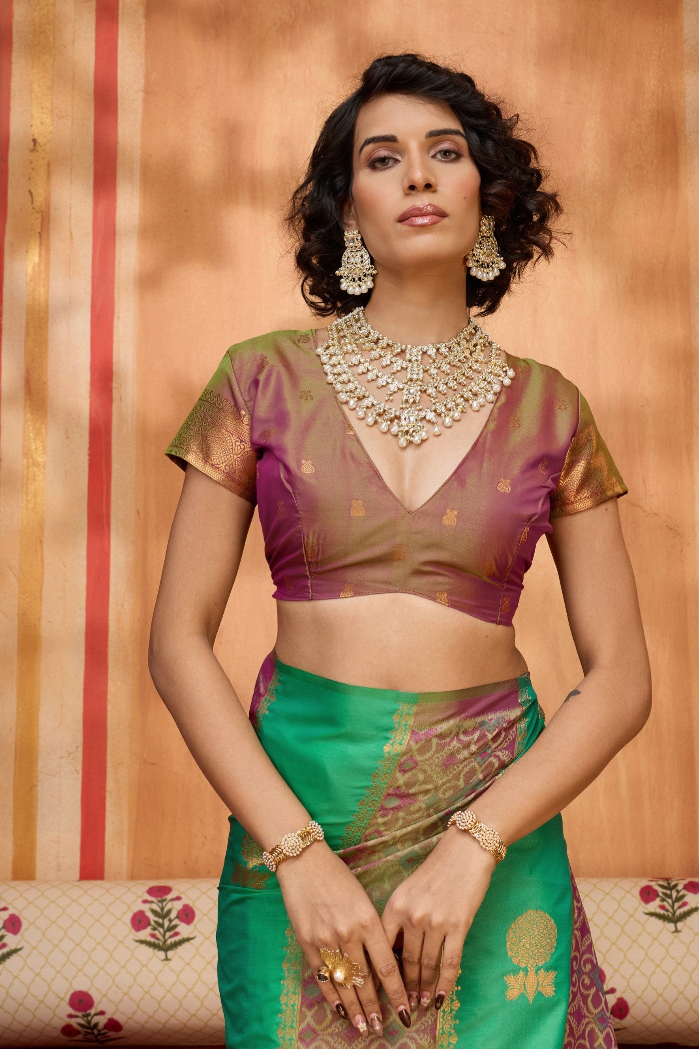 Buy MySilkLove Summer Green Banarasi Handloom Patola Saree Online