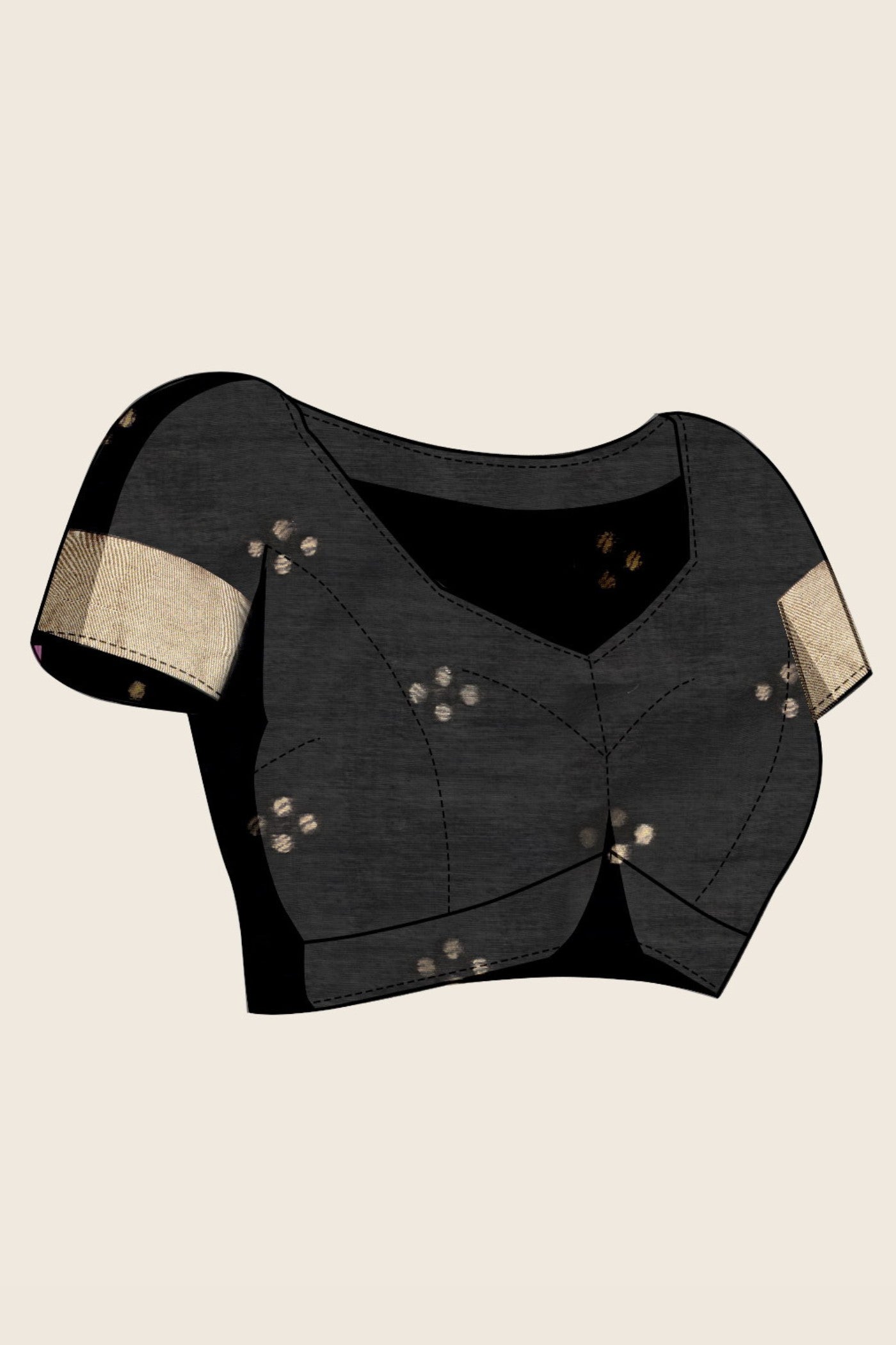 Buy MySilkLove Phantom Black and Blue Handloom Cotton Saree Online