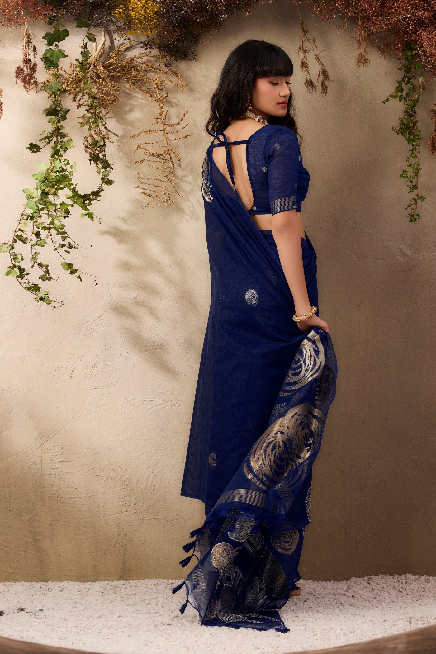 Buy MySilkLove Carolina Blue Munga Handloom Cotton Saree Online