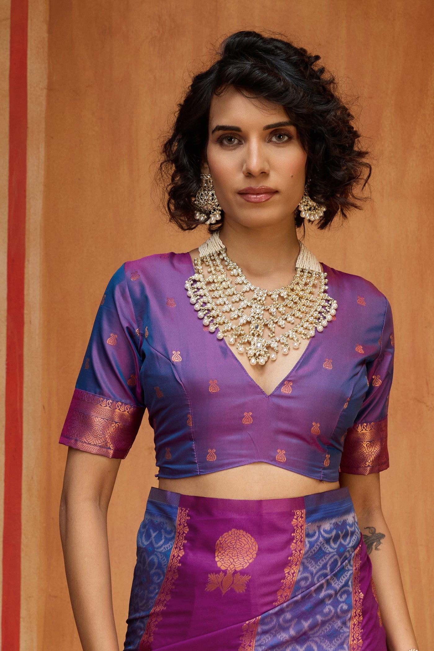 Buy MySilkLove Carolina Blue Banarasi Handloom Patola Saree Online