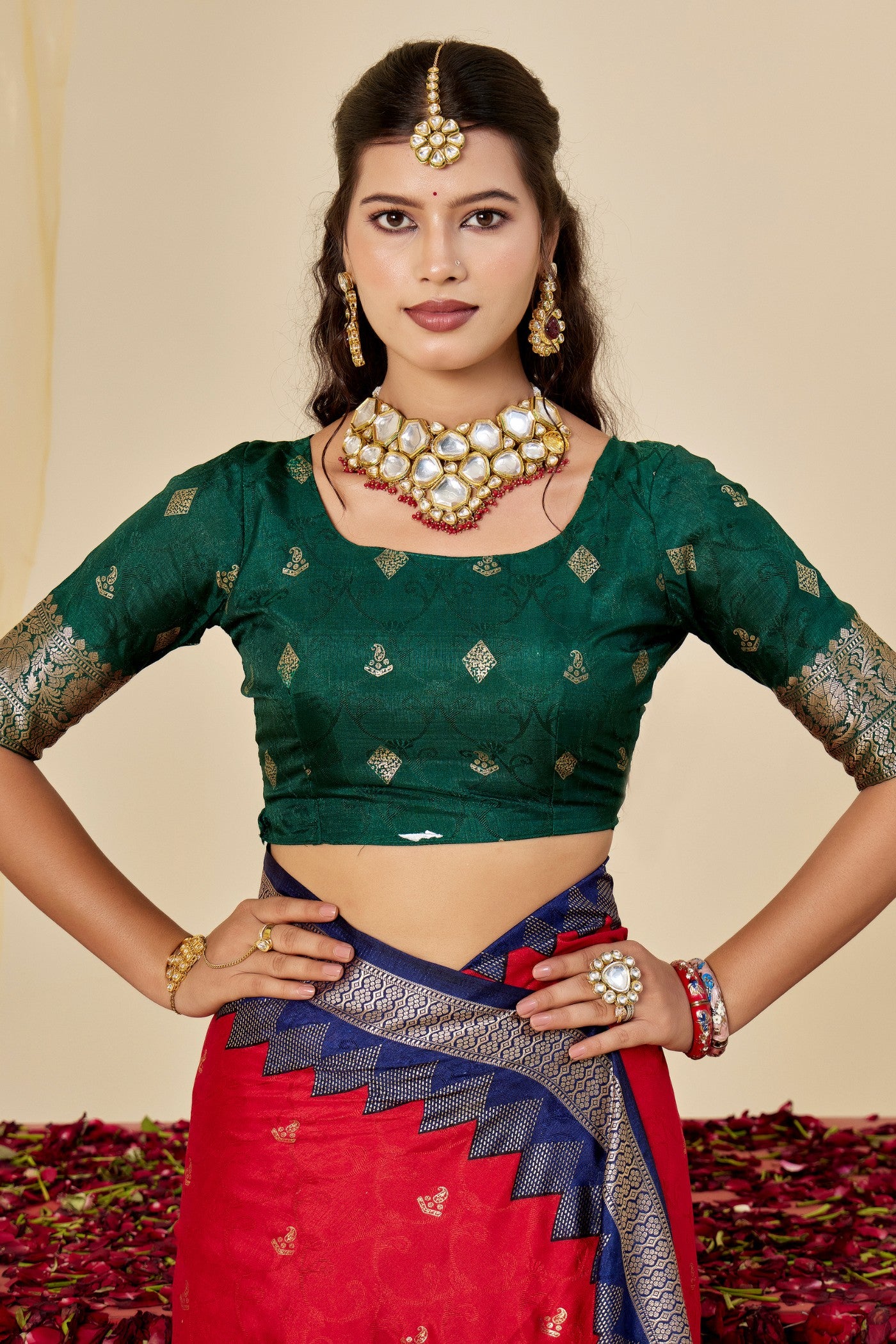 Buy MySilkLove Chilly Red Tussar Printed Silk Saree Online