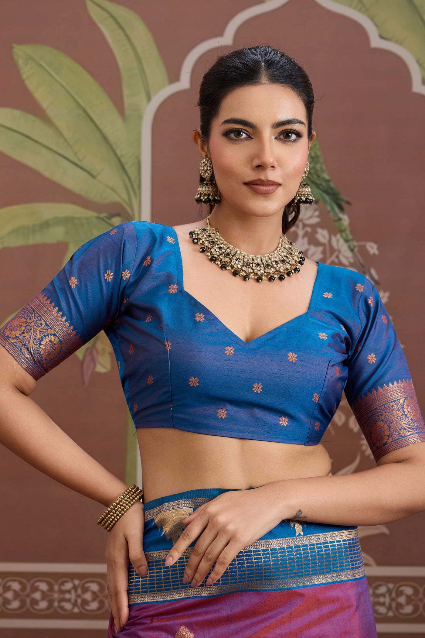 Buy MySilkLove Violet Purple Handloom Tussar Silk Saree Online