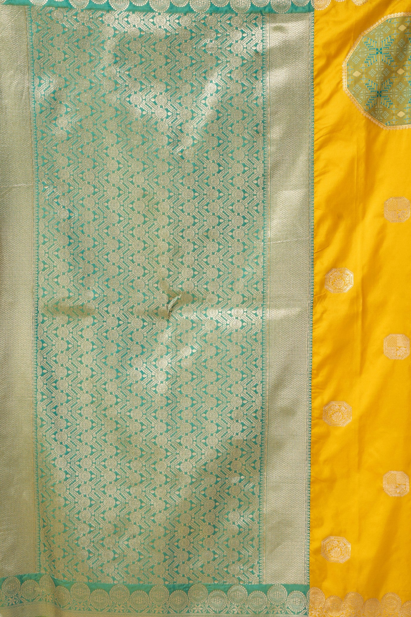 Buy MySilkLove Sunny Yellow Woven Banarasi Soft Silk Saree Online