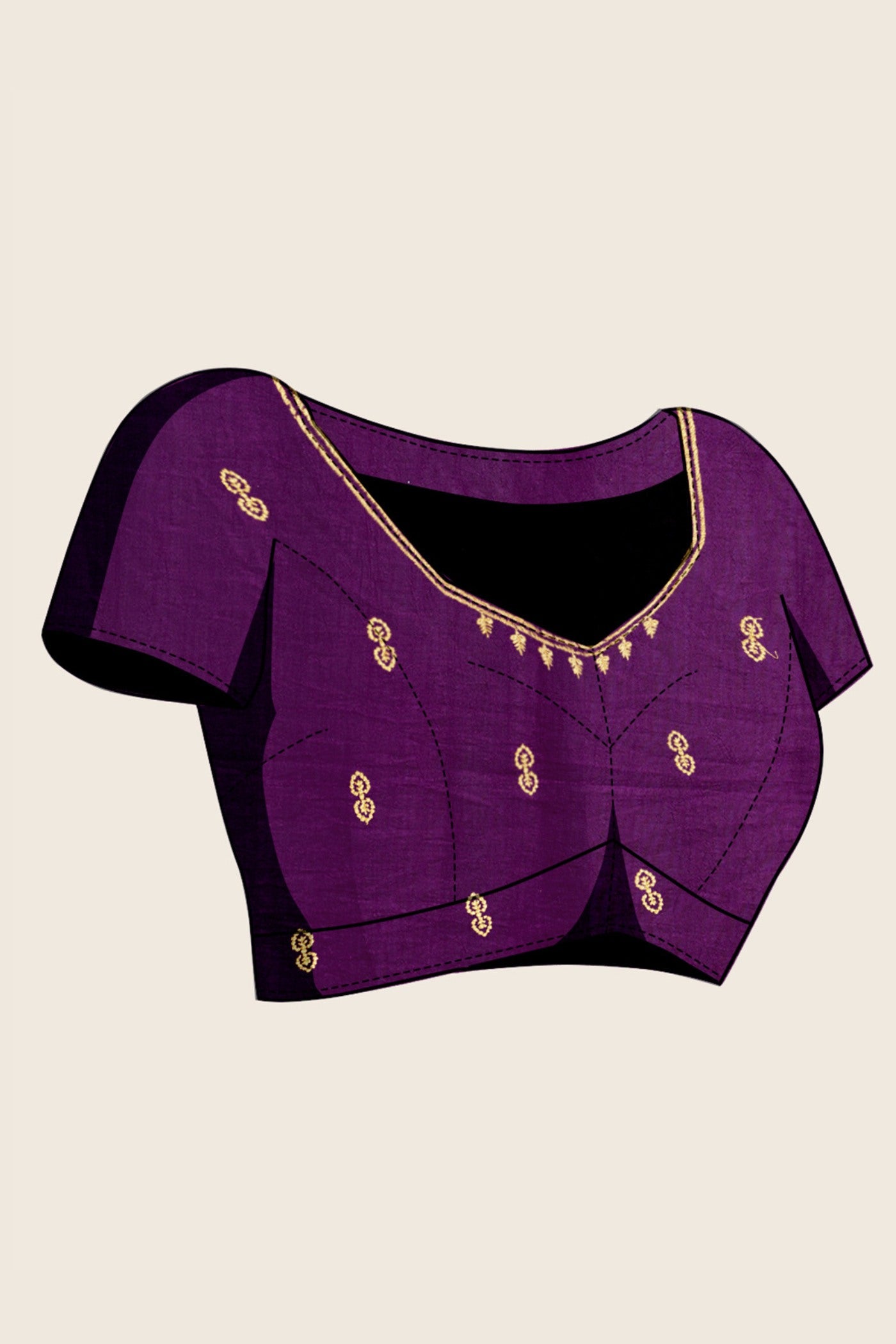 Buy MySilkLove Eminence Purple Designer Partywear Saree Online
