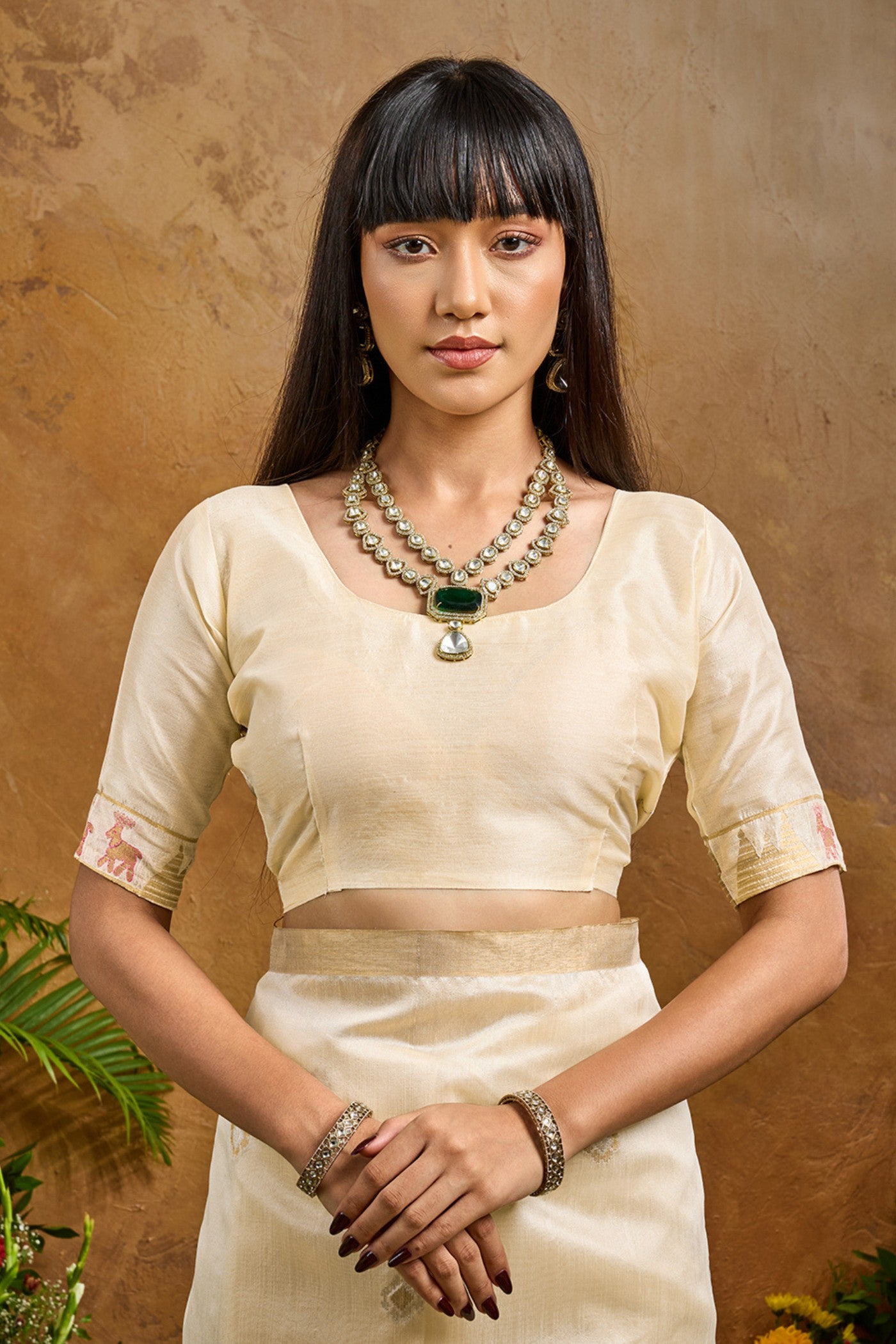 Buy MySilkLove Pearl White Tussar Handloom Silk Saree Online