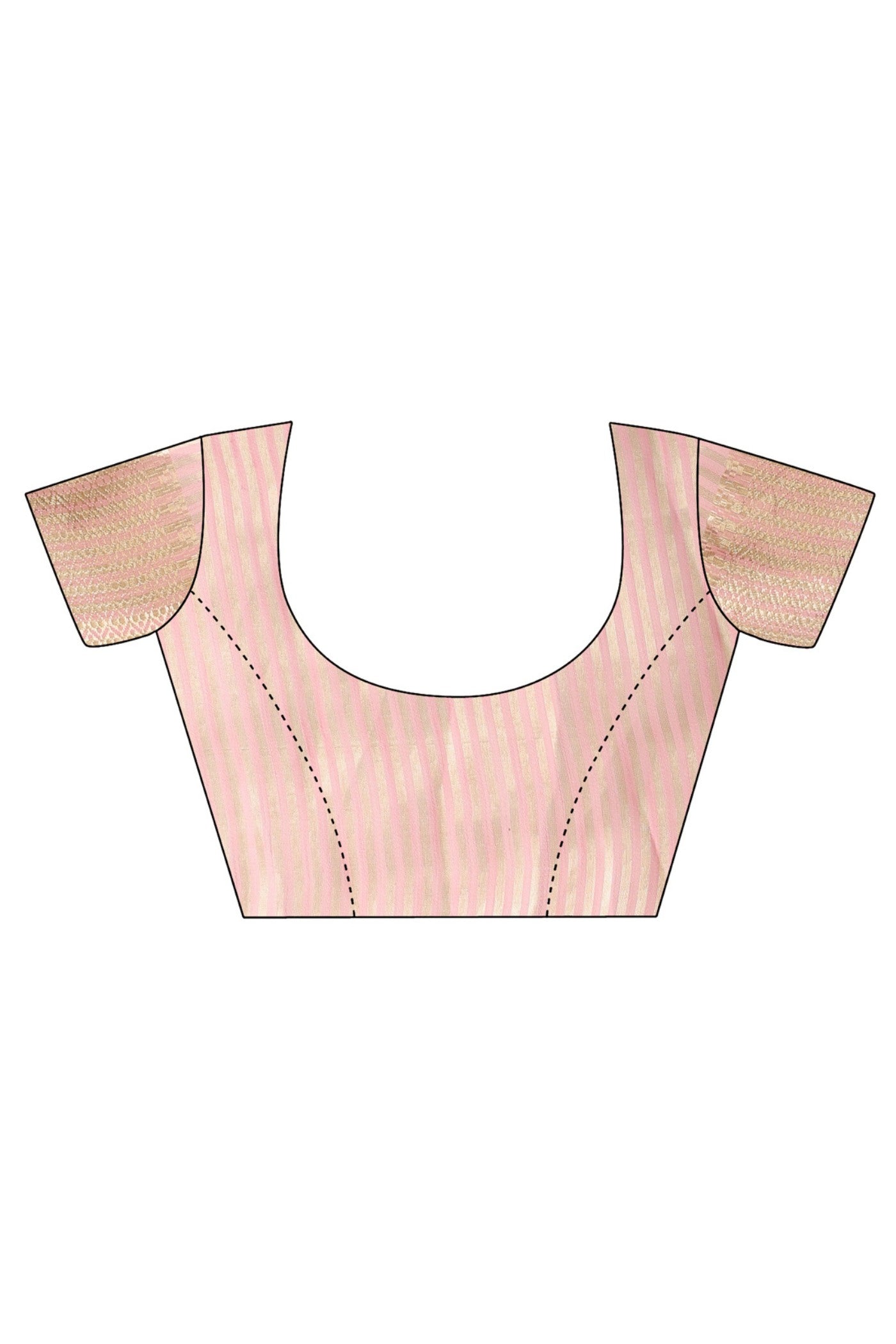 Buy MySilkLove Blush Pink Woven Cotton Saree Online