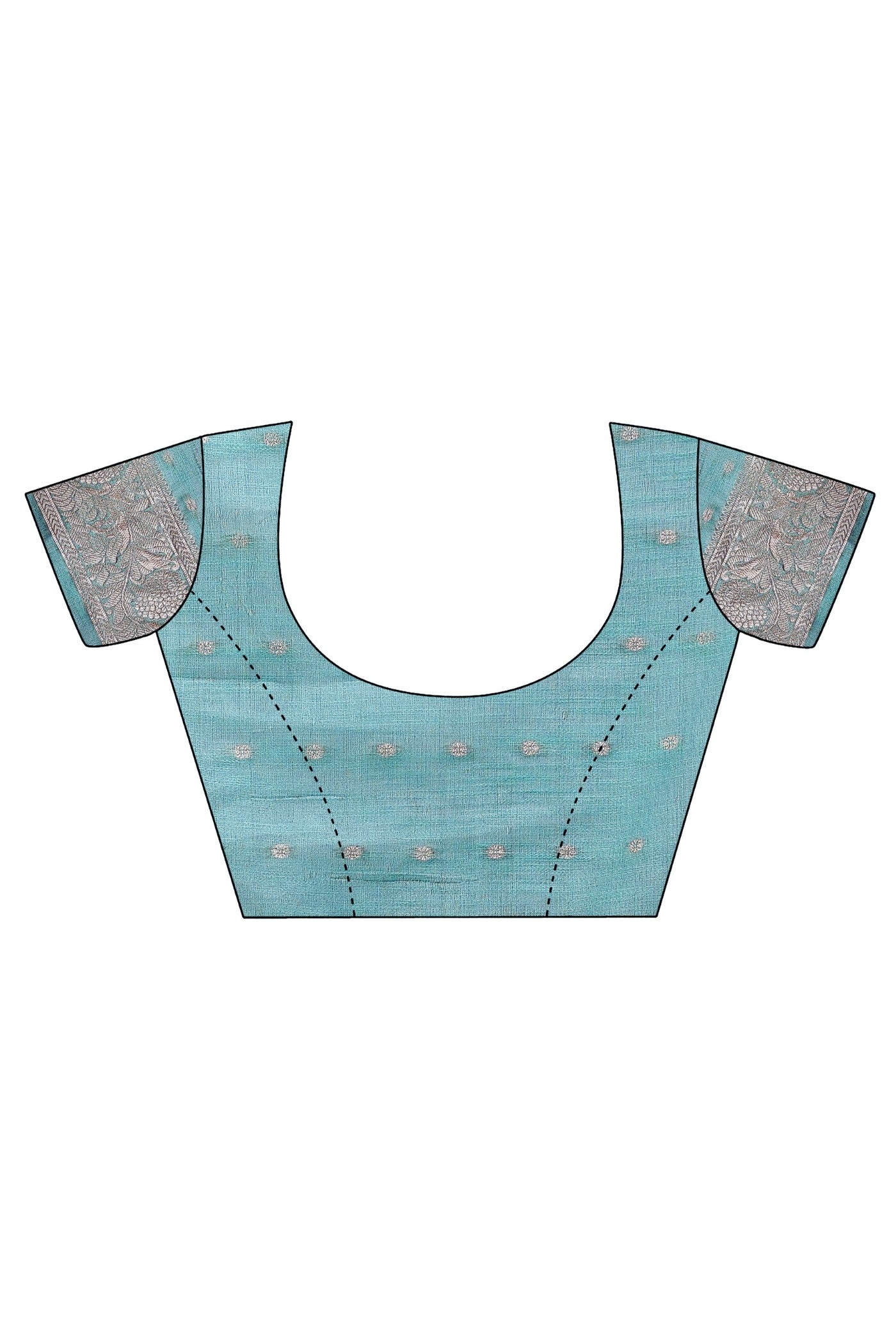 Buy MySilkLove Pacific Blue Linen Cotton Saree Online