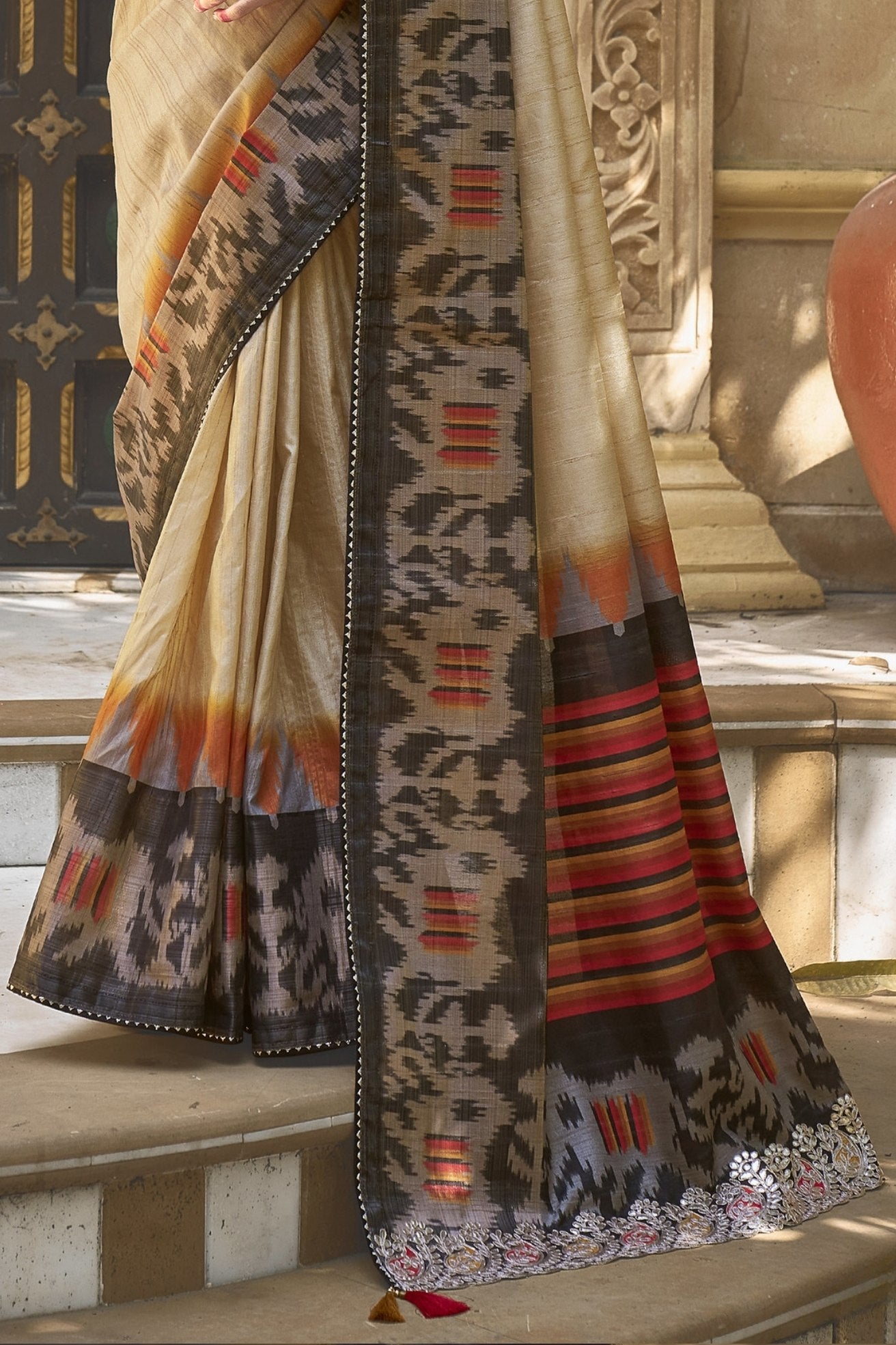 Buy MySilkLove Spicy Mix Brown Banarasi Designer Saree Online