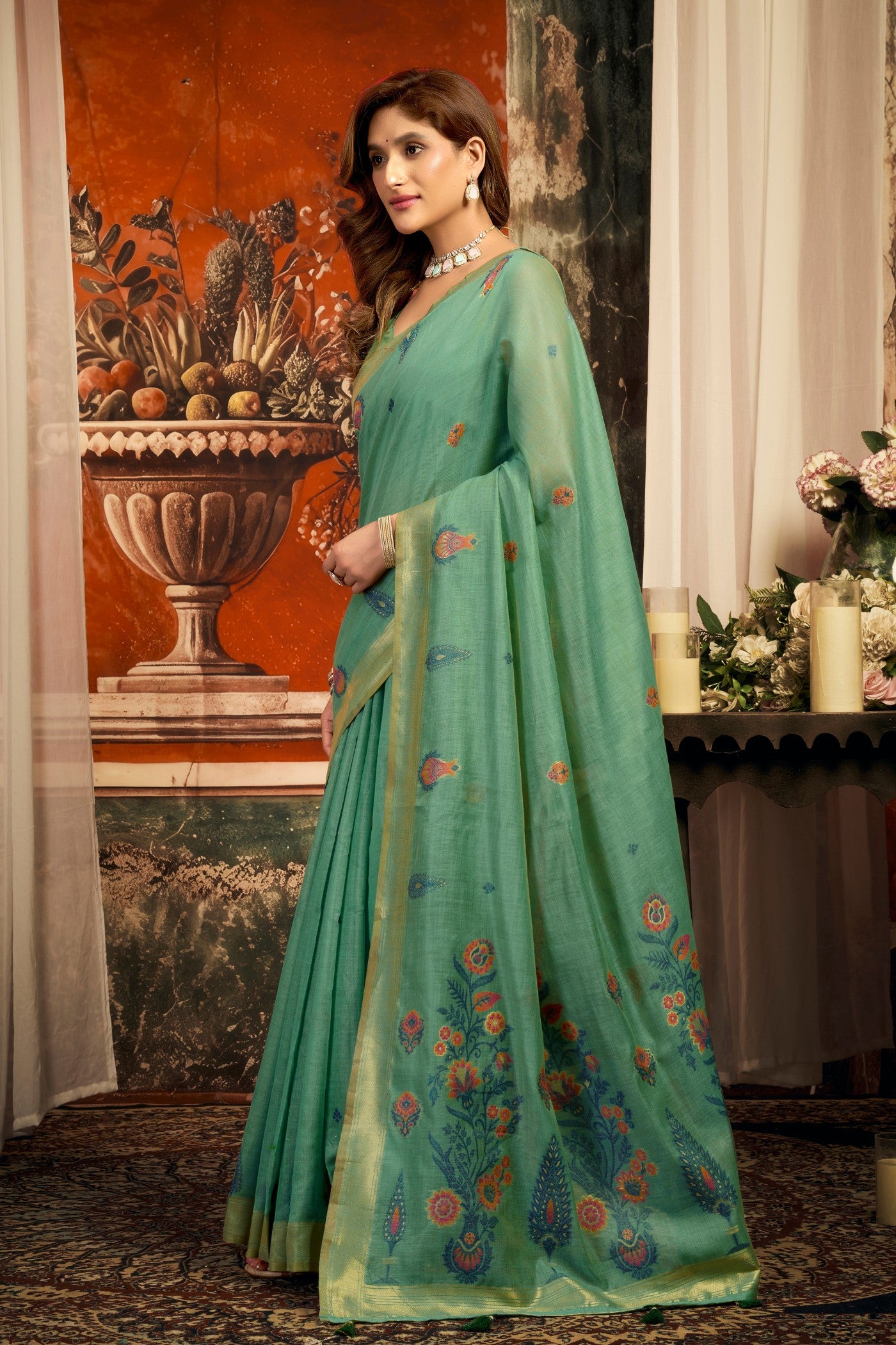 Buy MySilkLove Evergreen Handloom Cotton Saree Online