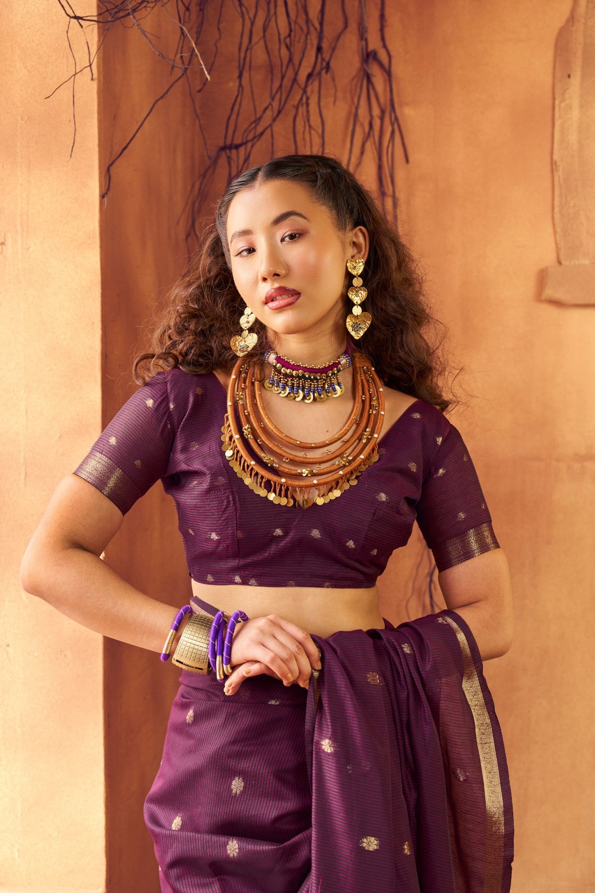 Buy MySilkLove Orchid Purple Banarasi Handloom Silk Saree Online