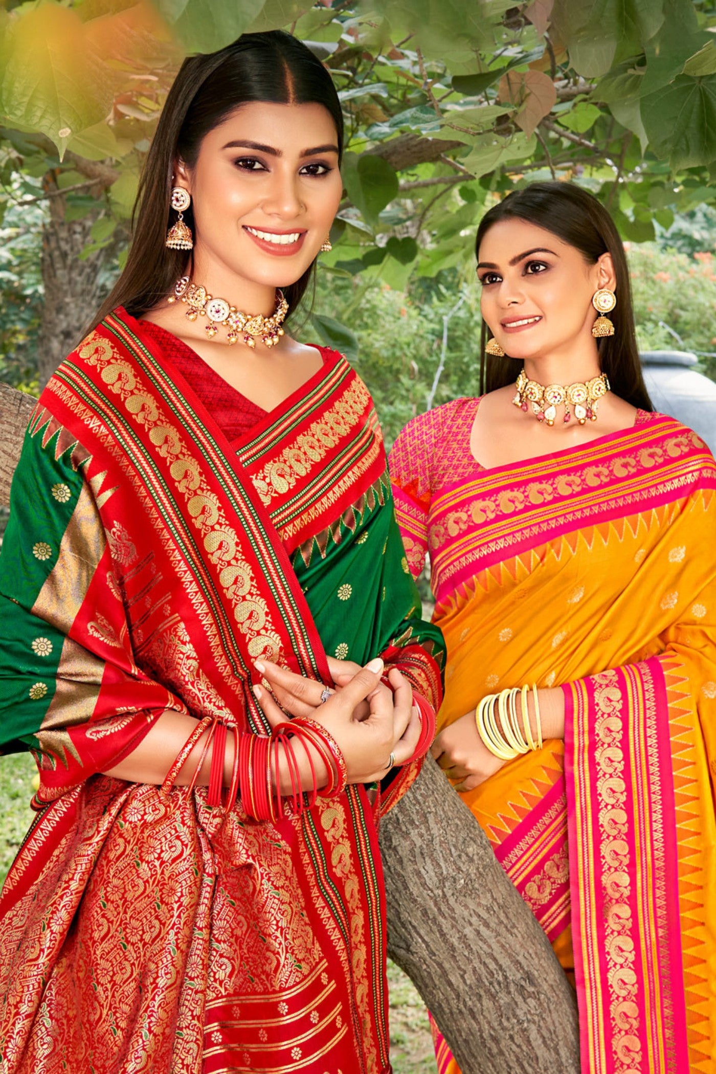 Buy MySilkLove Arylide Yellow Banarasi Woven Soft Silk Saree Online