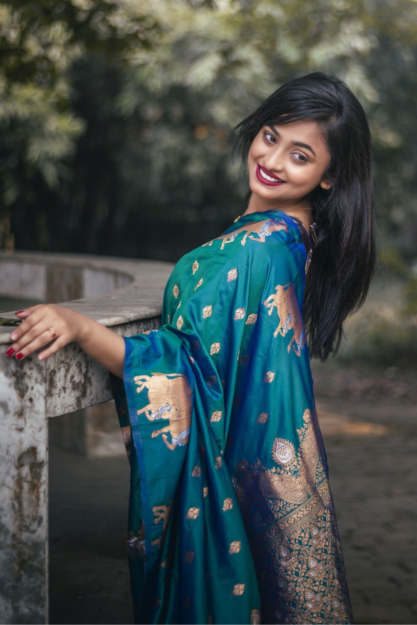 MySilkLove Force Blue Woven Banarasi Saree