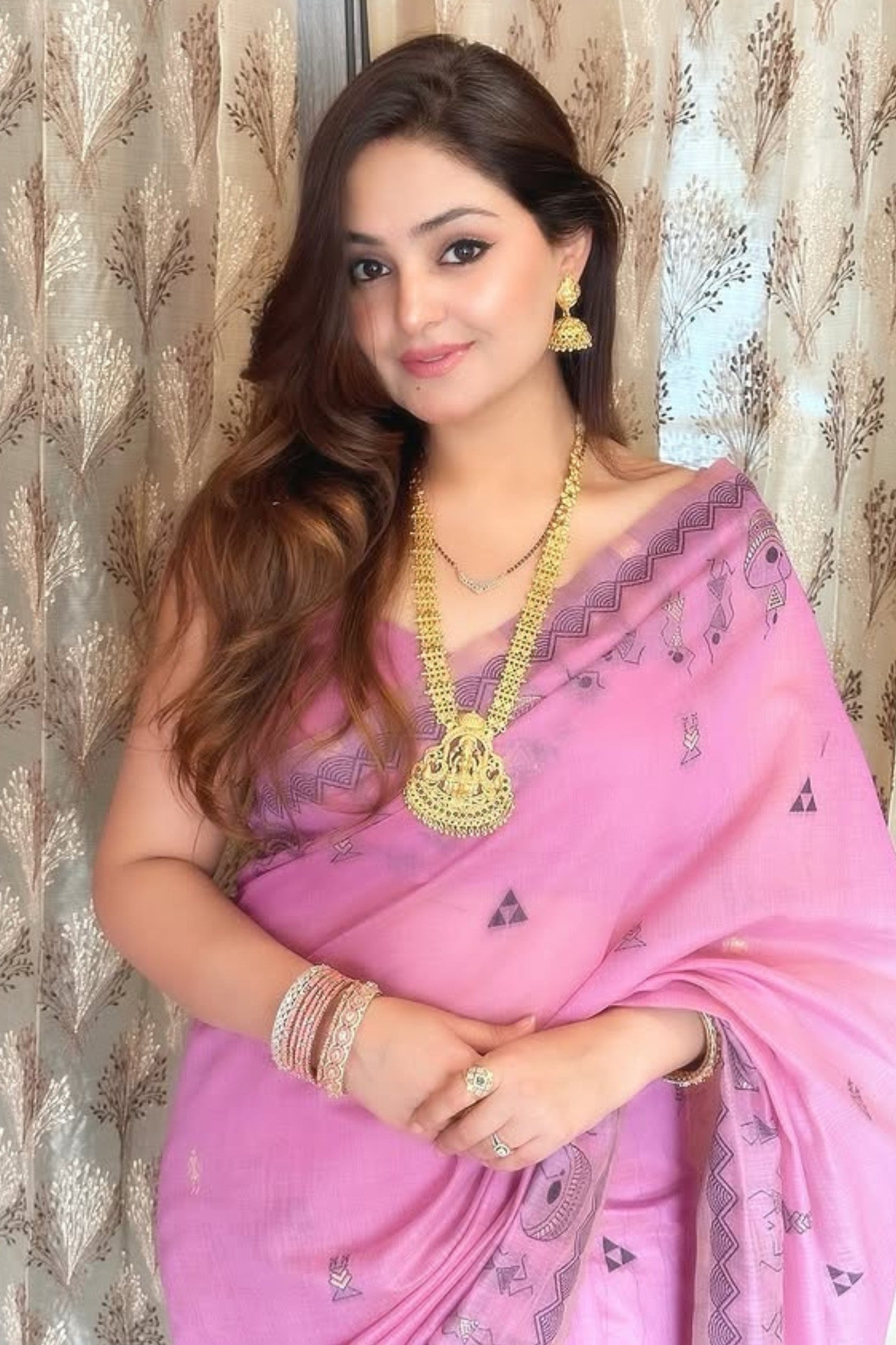 MySilkLove Thistle Purple Woven Modal Cotton Saree