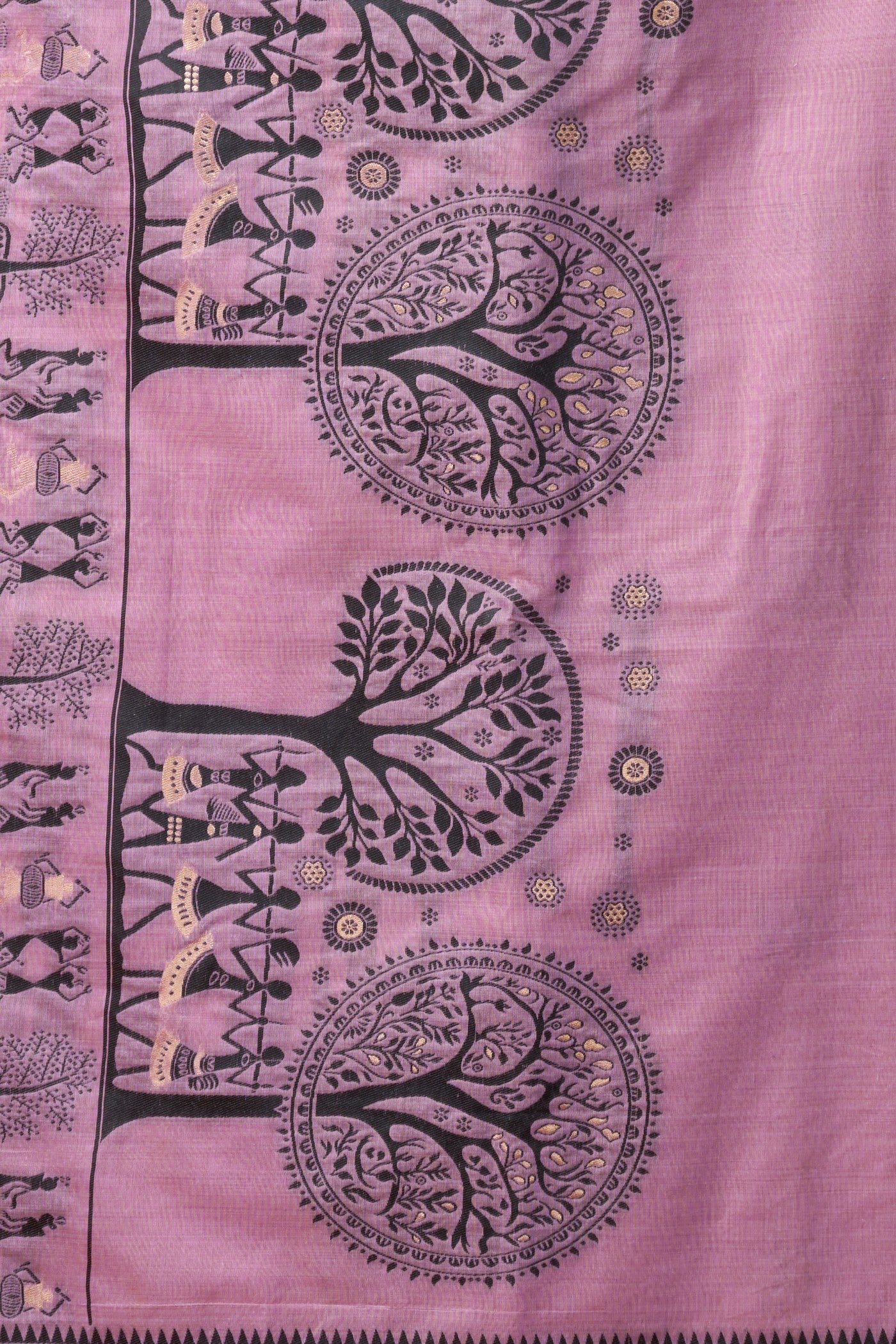 Buy MySilkLove Mauve Purple Woven Modal Cotton Saree Online